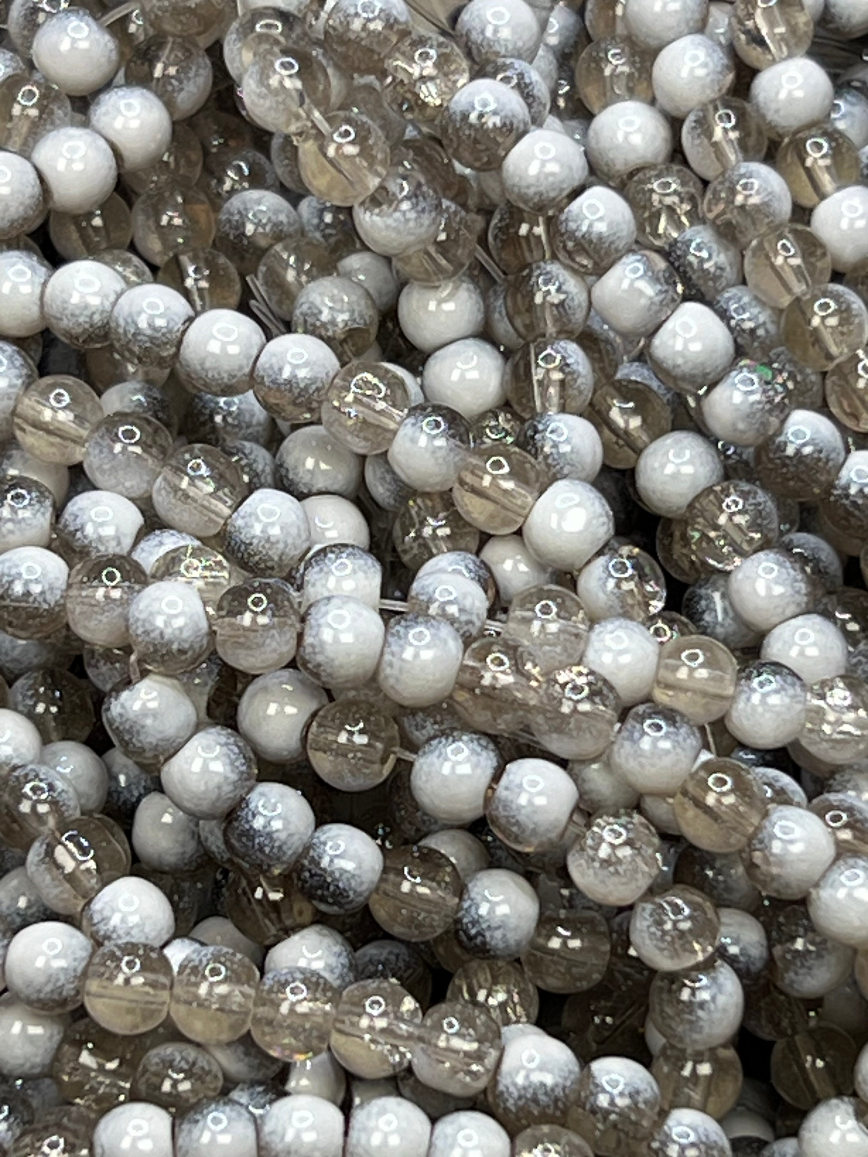 4mm Crackle Glass Beads