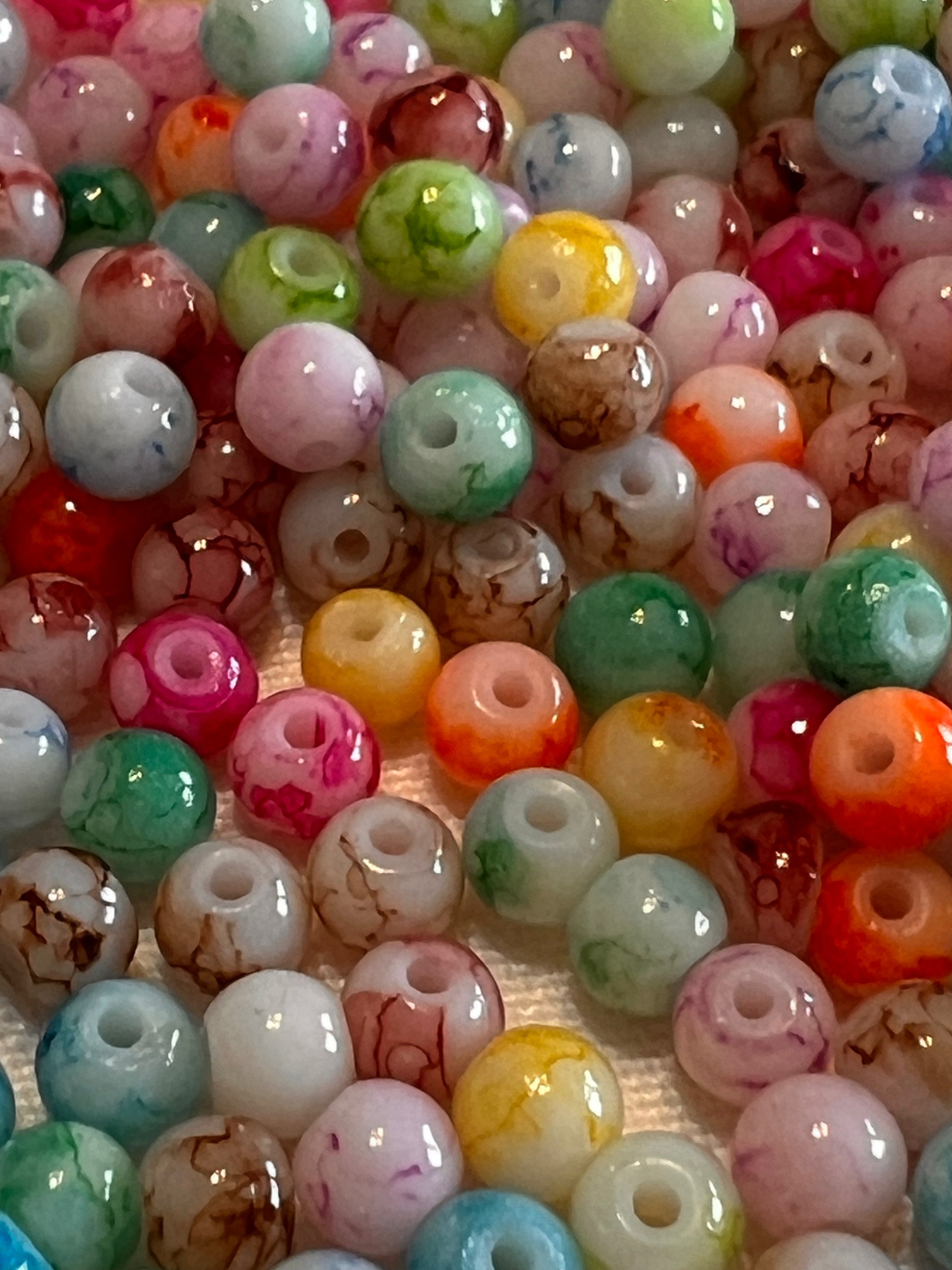 Painted Glass Beads