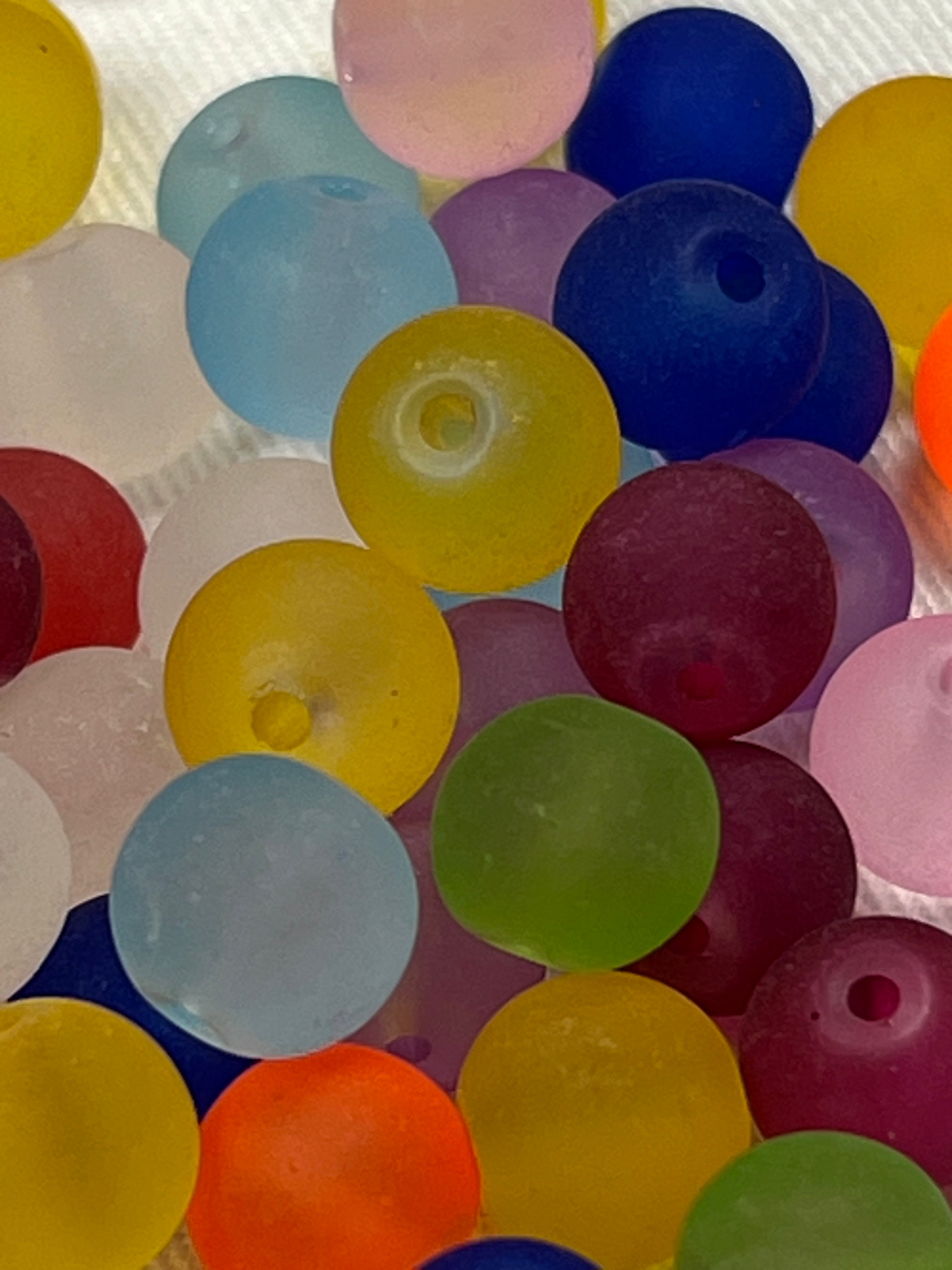 Frosted Glass Beads
