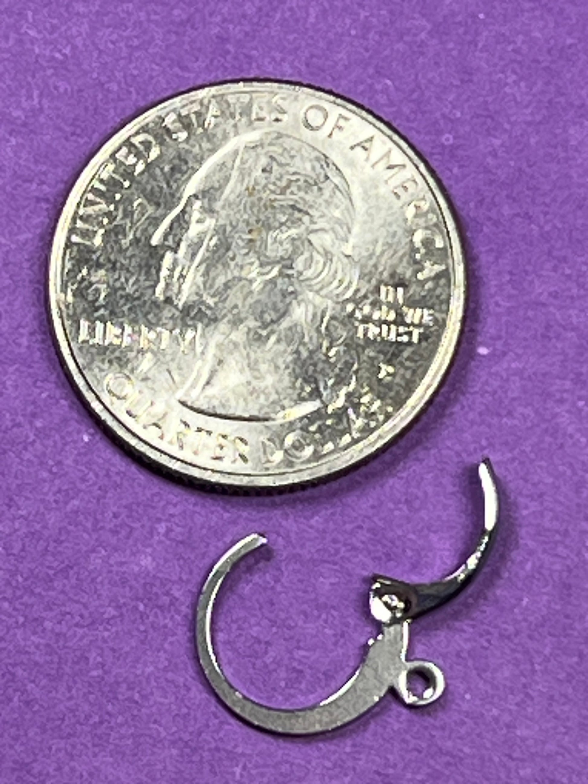 5 Pairs 304 Stainless Steel Leverback Hoop Earring Findings