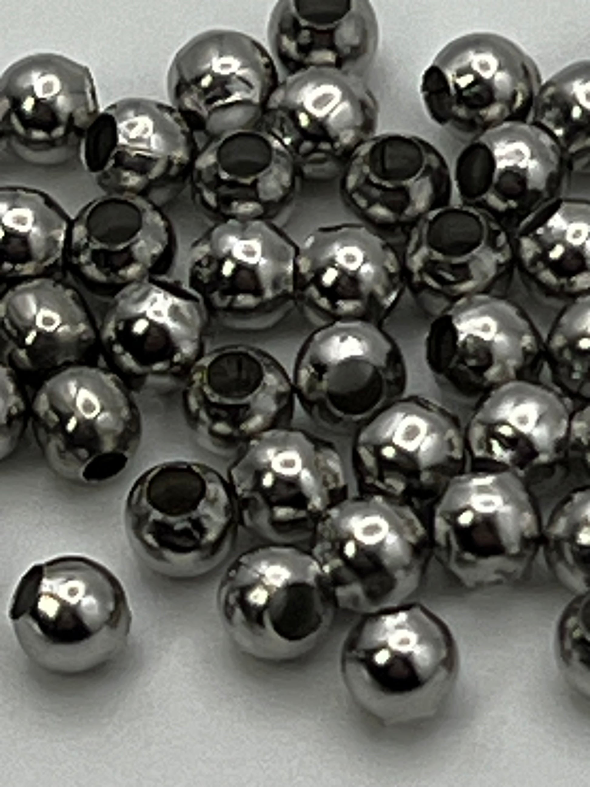 100 4mm 316 Stainless Steel Spacer Beads