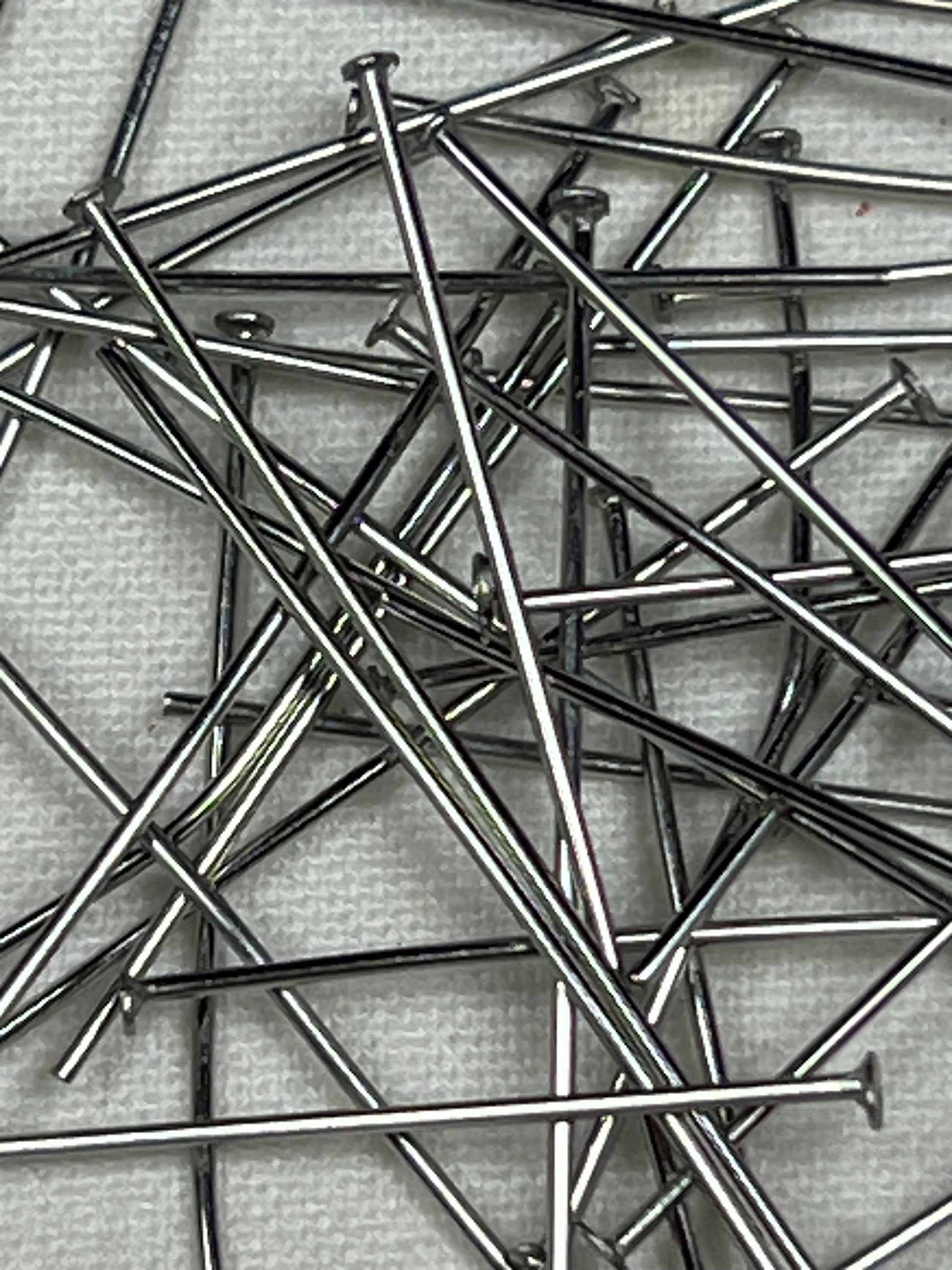 100 30mm 304 Stainless Steel Flat Head Pins