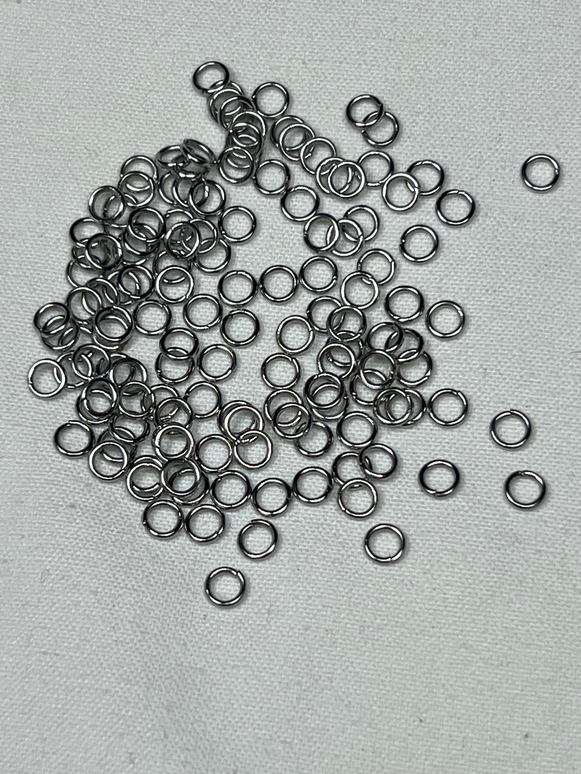 150 4mm 304 Stainless Steel Open Jump Rings