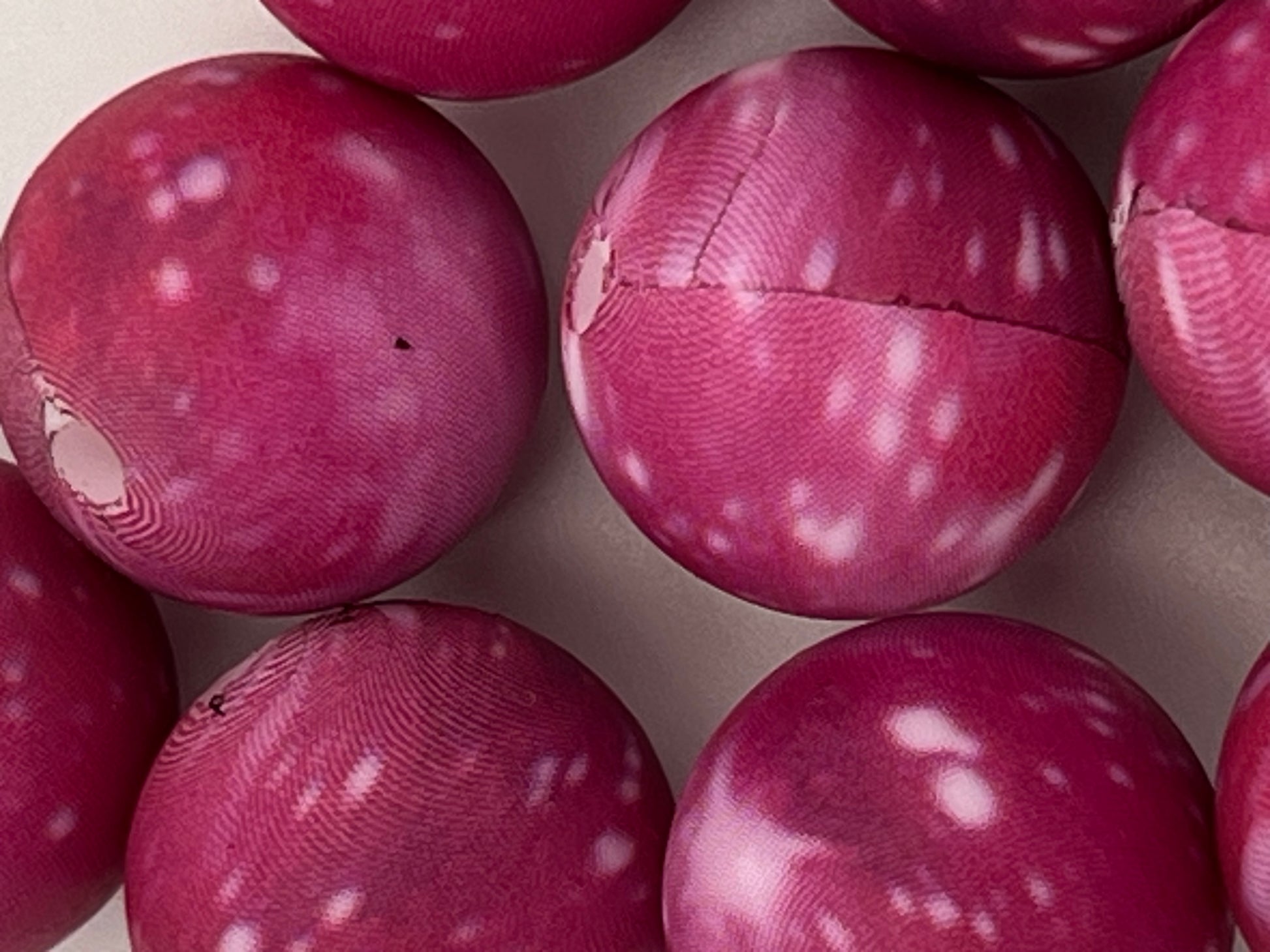 10 15mm Silicone Beads in Pink Galaxy