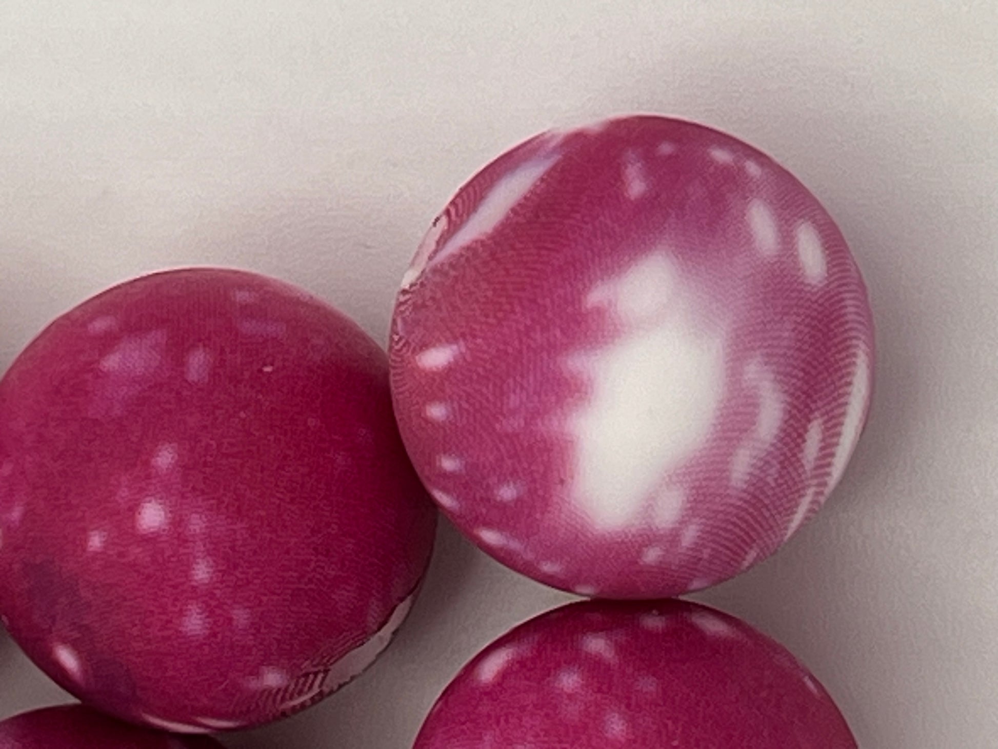 10 15mm Silicone Beads in Pink Galaxy