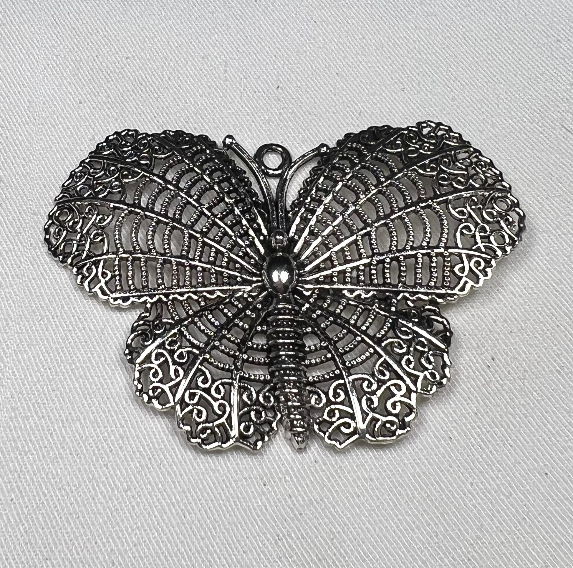 Tibetan Style Vintage Large Butterfly Pendant