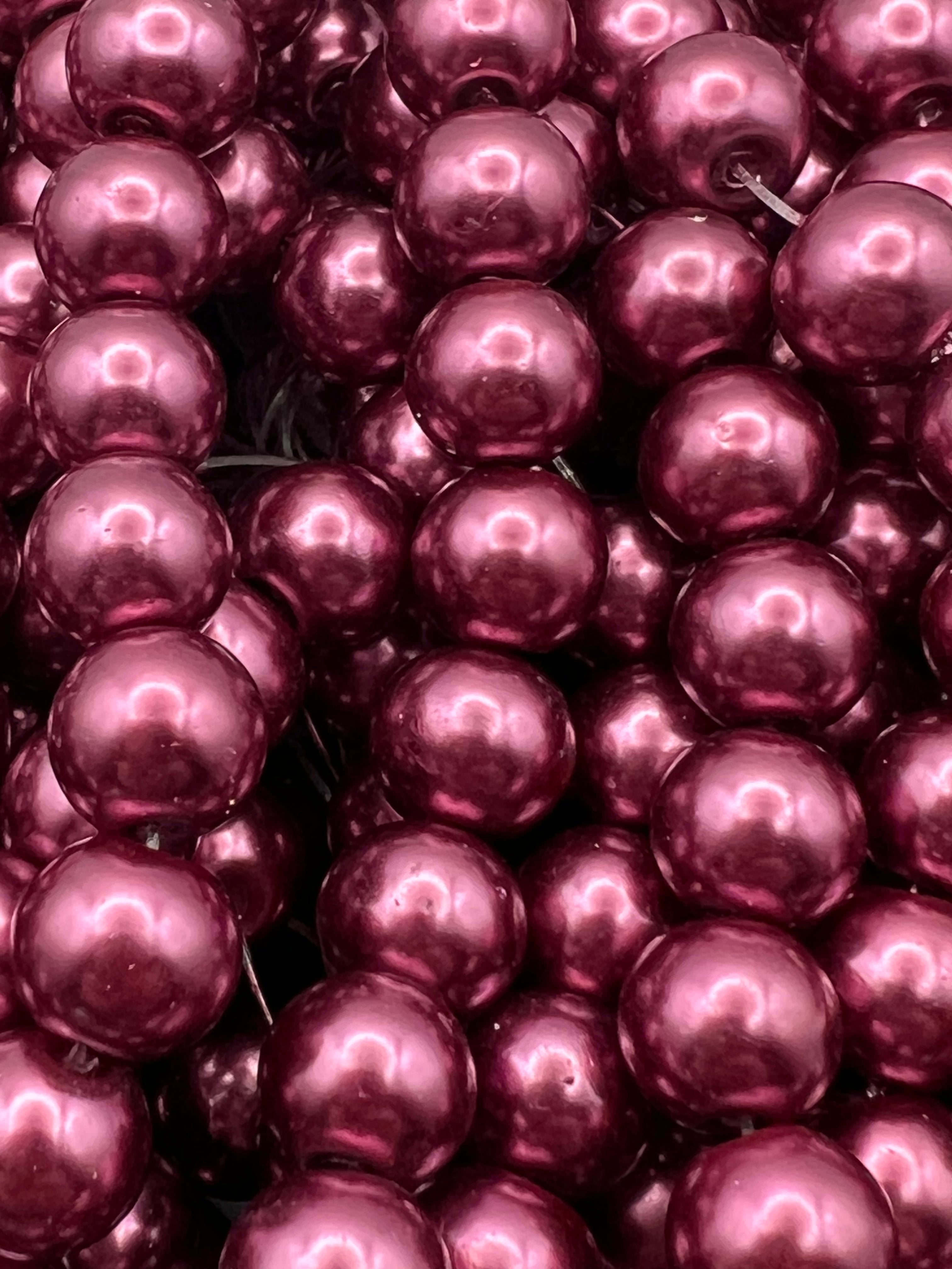 10mm Glass Pearl Beads