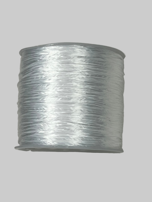 0.8mm White Elastic Bead String 60 Meters/Roll