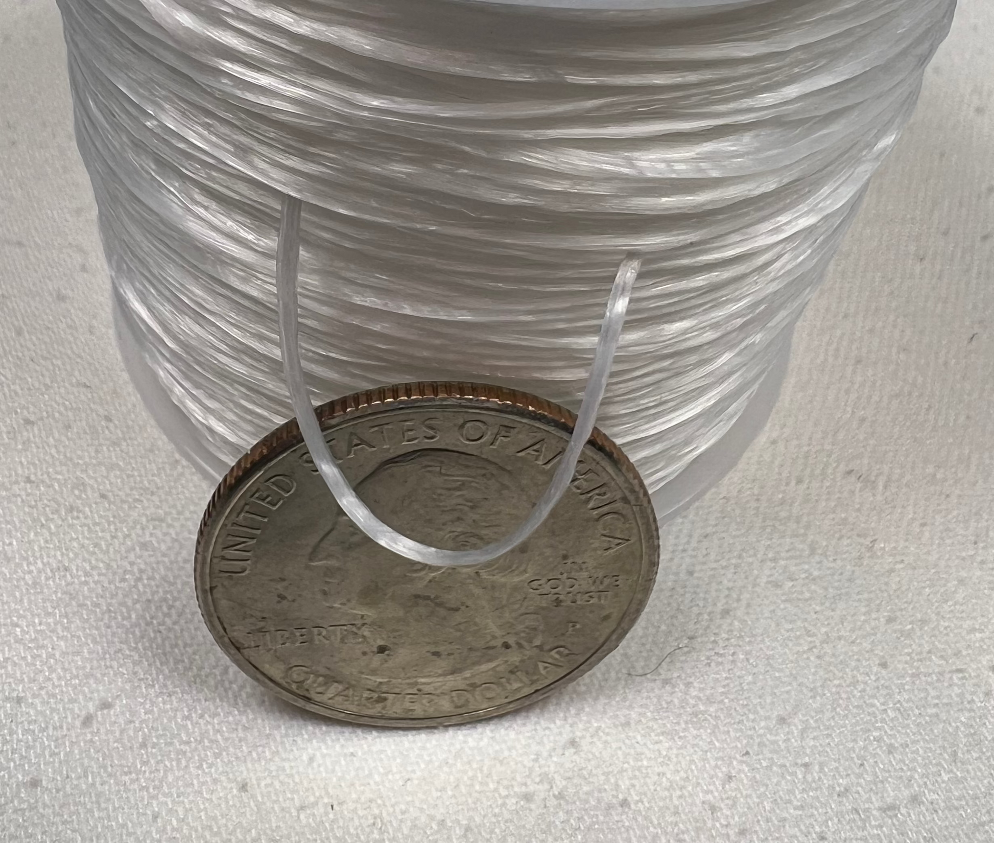 0.8mm White Elastic Bead String 60 Meters/Roll