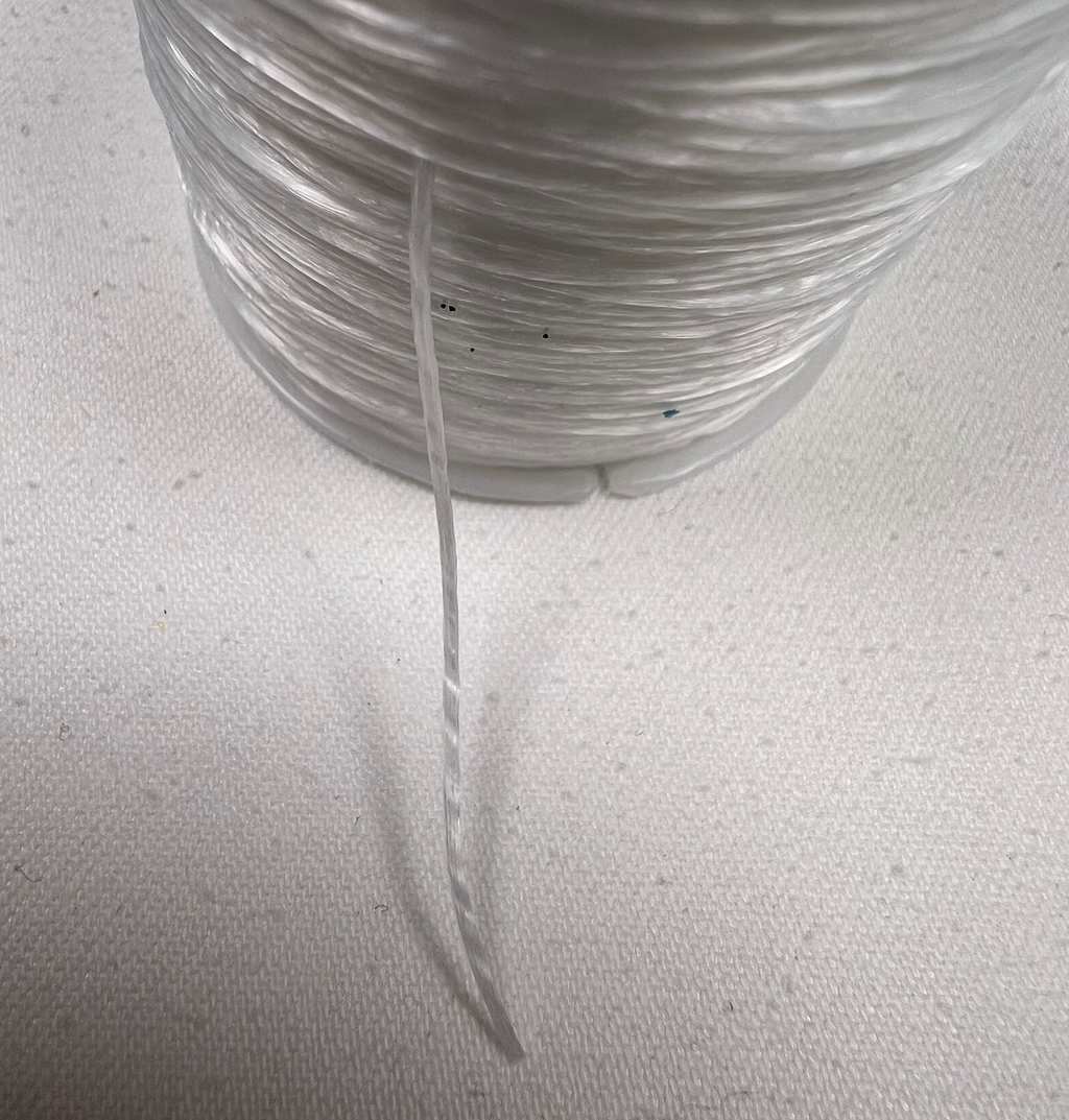 0.8mm White Elastic Bead String 60 Meters/Roll