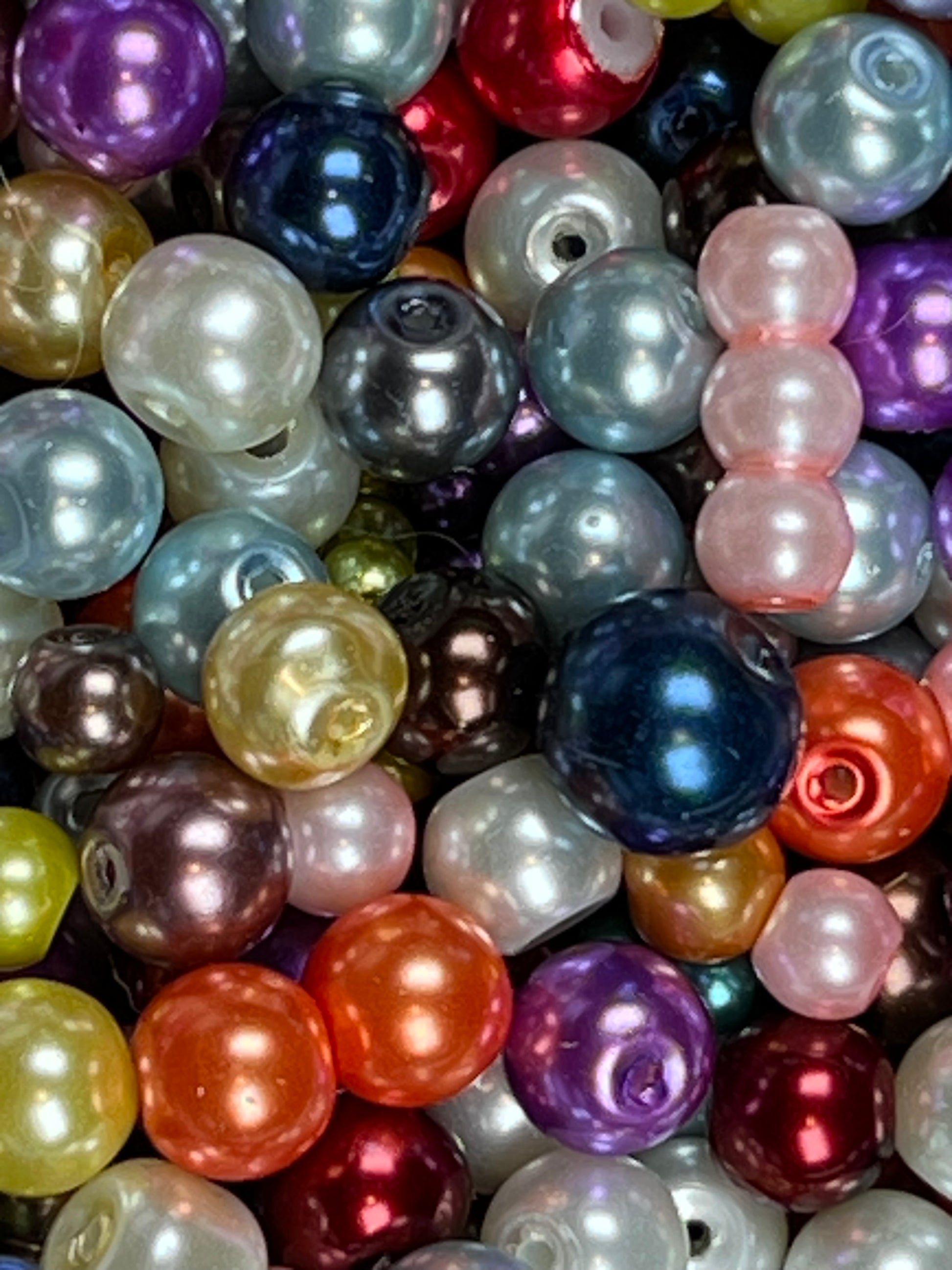 400 4mm Glass Pearl Beads Mixed Colors