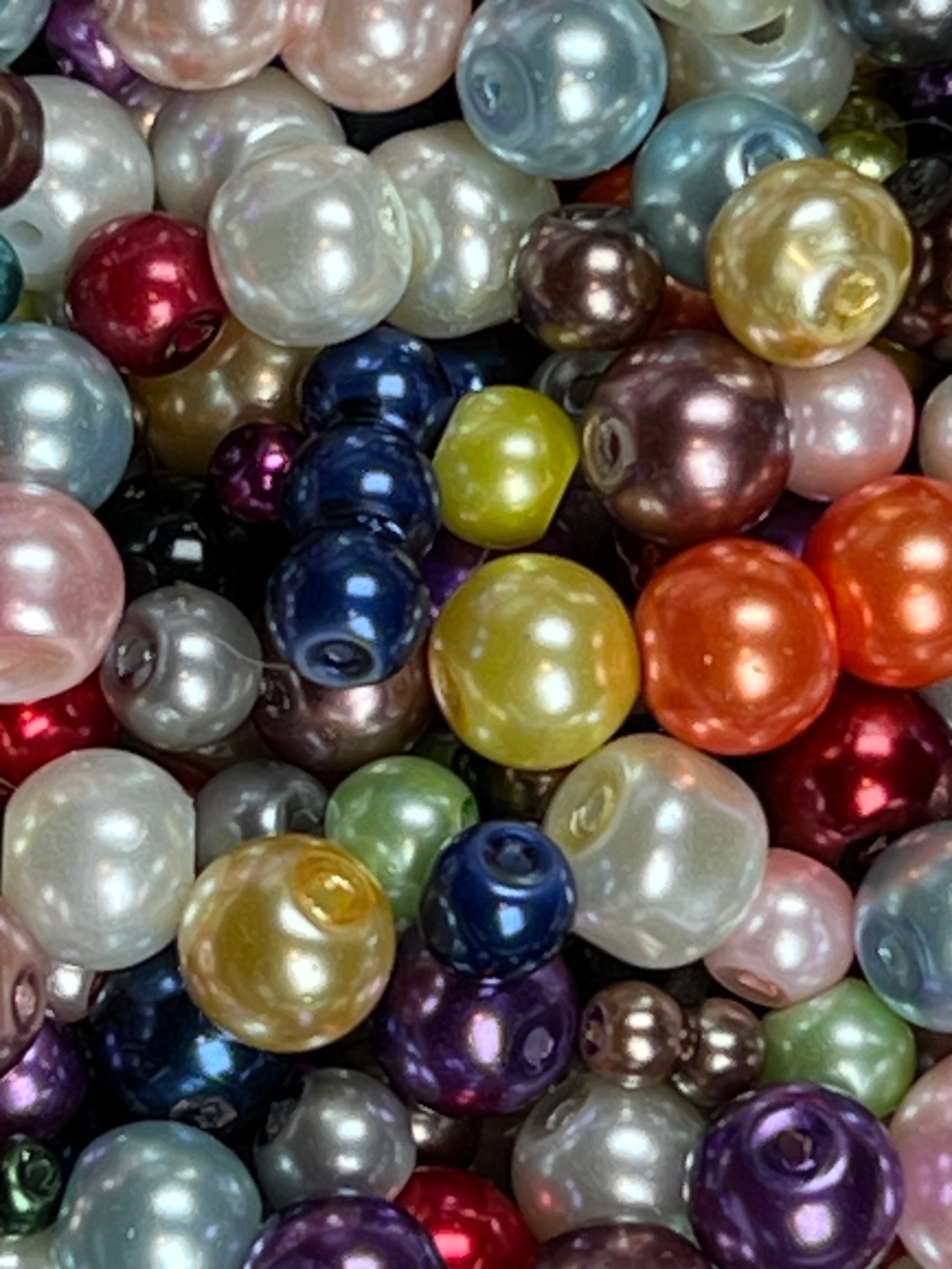 400 4mm Glass Pearl Beads Mixed Colors