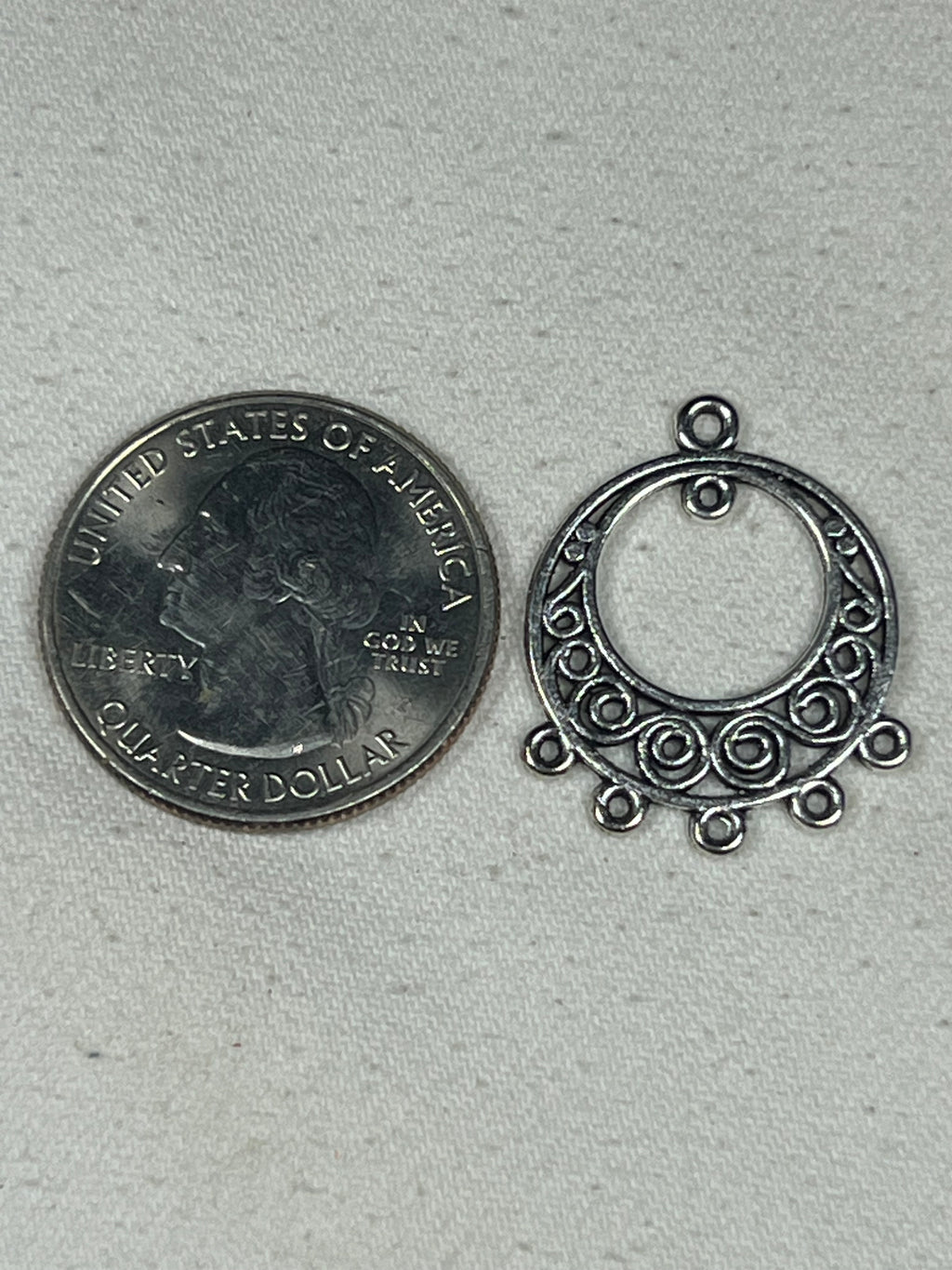 One Pair of Tibetan Style Chandelier Flat Round Earring Findings