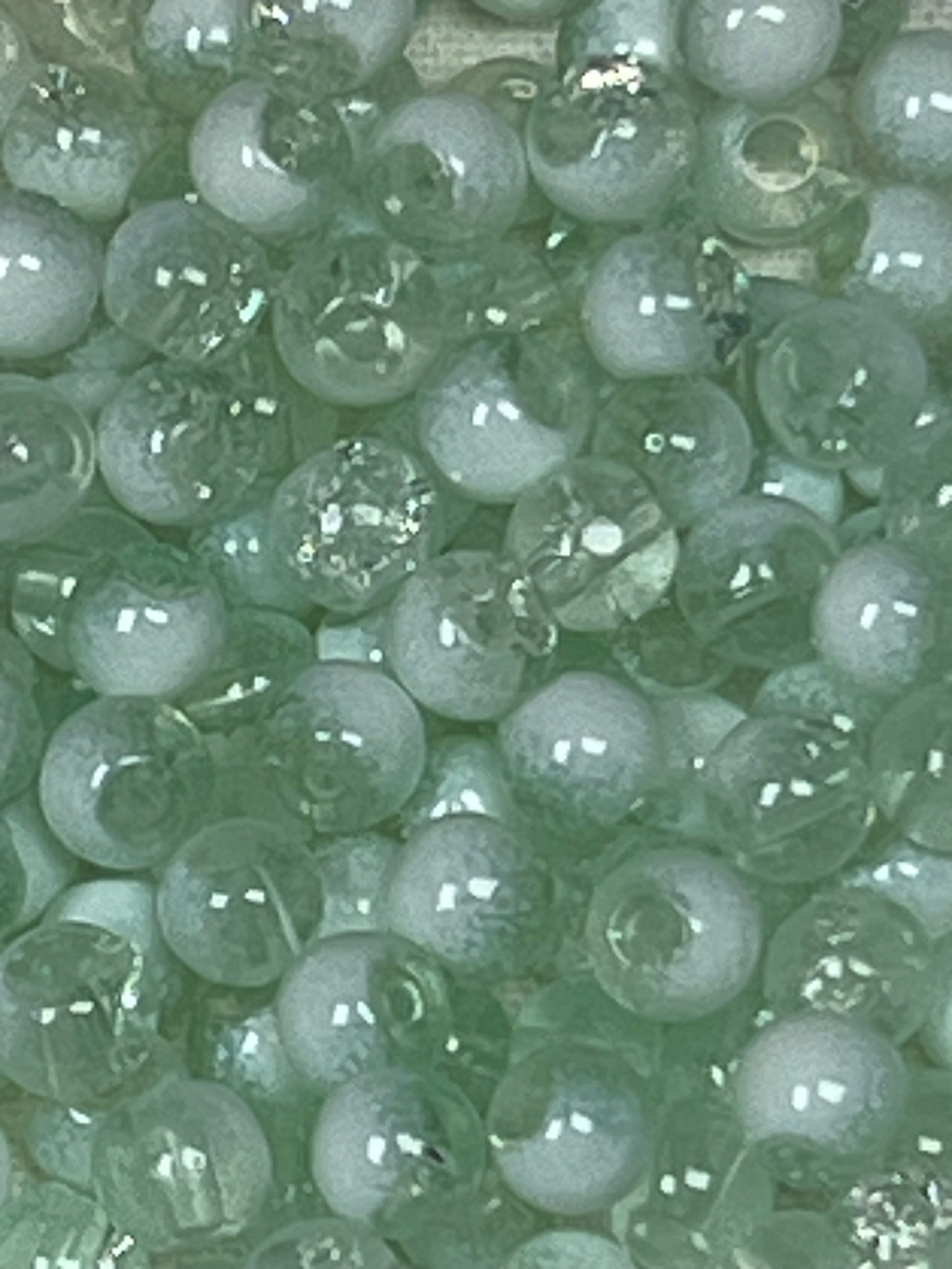 300 4.5mm azure and white crackle glass beads.