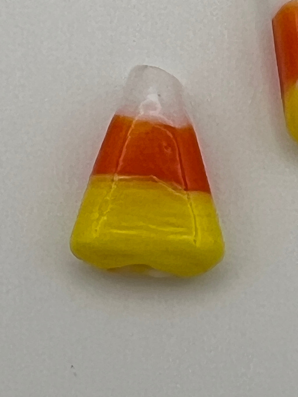 10 Lampwork Glass Halloween Candy Corn Beads