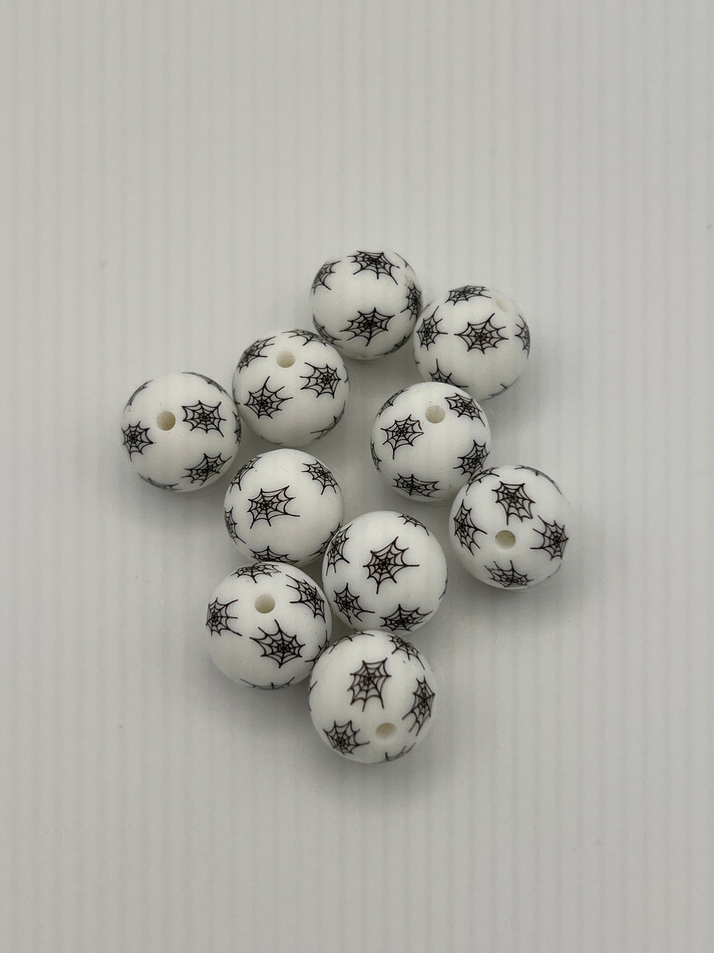10 15mm Silicone Beads Spider Webs