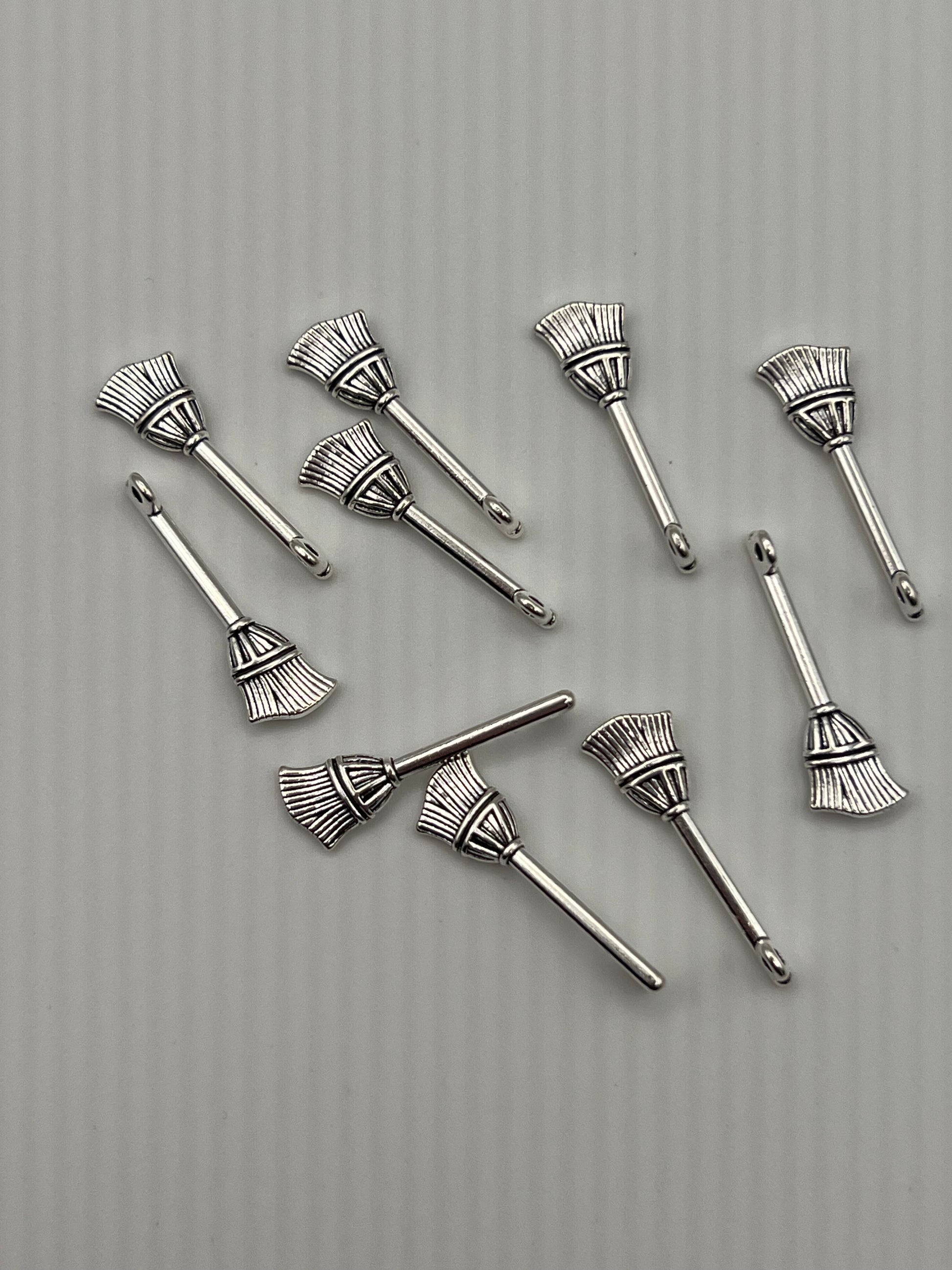 10 Tibetan Style Halloween Witch Hat Pendants