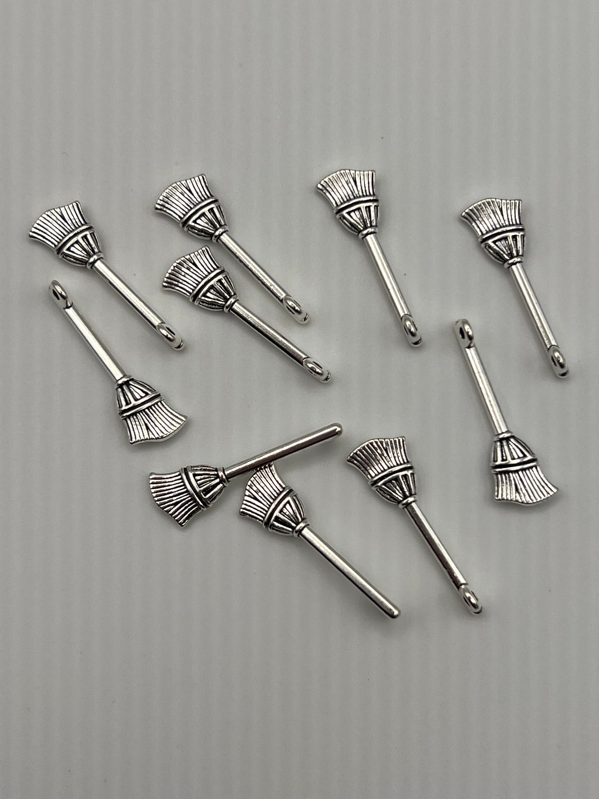 10 Tibetan Style Halloween Witch Hat Pendants