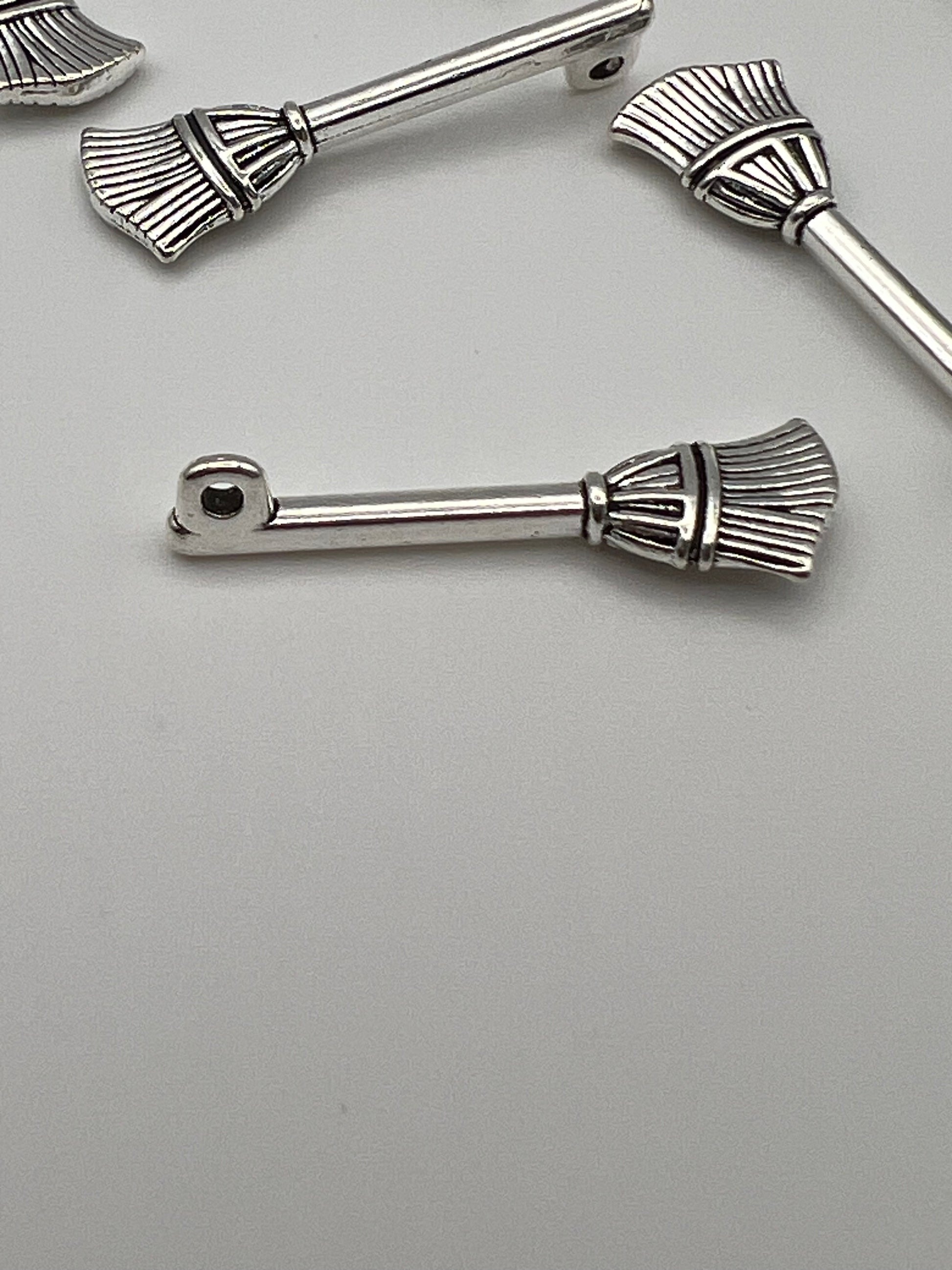 10 Tibetan Style Halloween Witch Hat Pendants