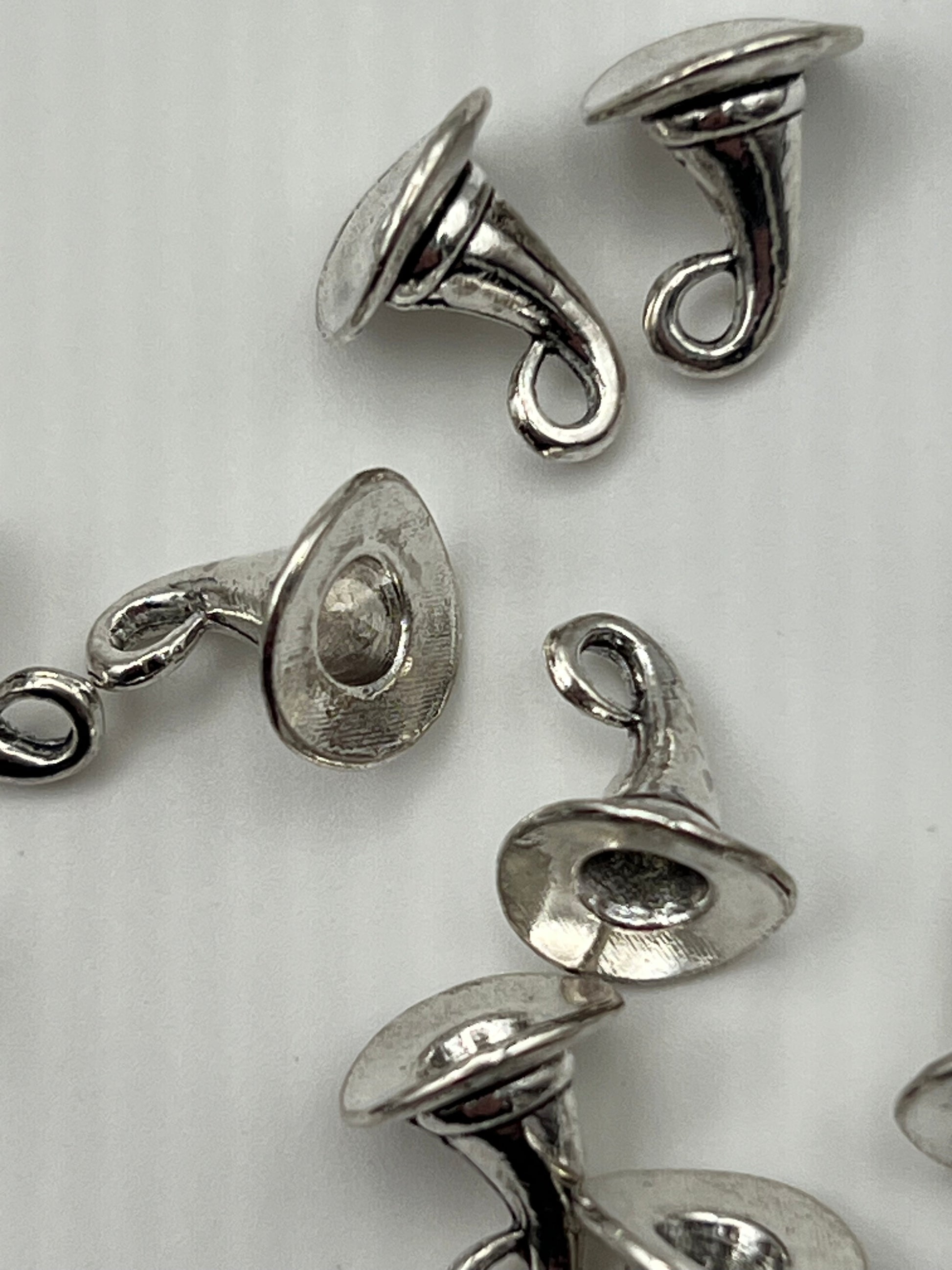 10 Tibetan Style Halloween Witch Hat Pendants