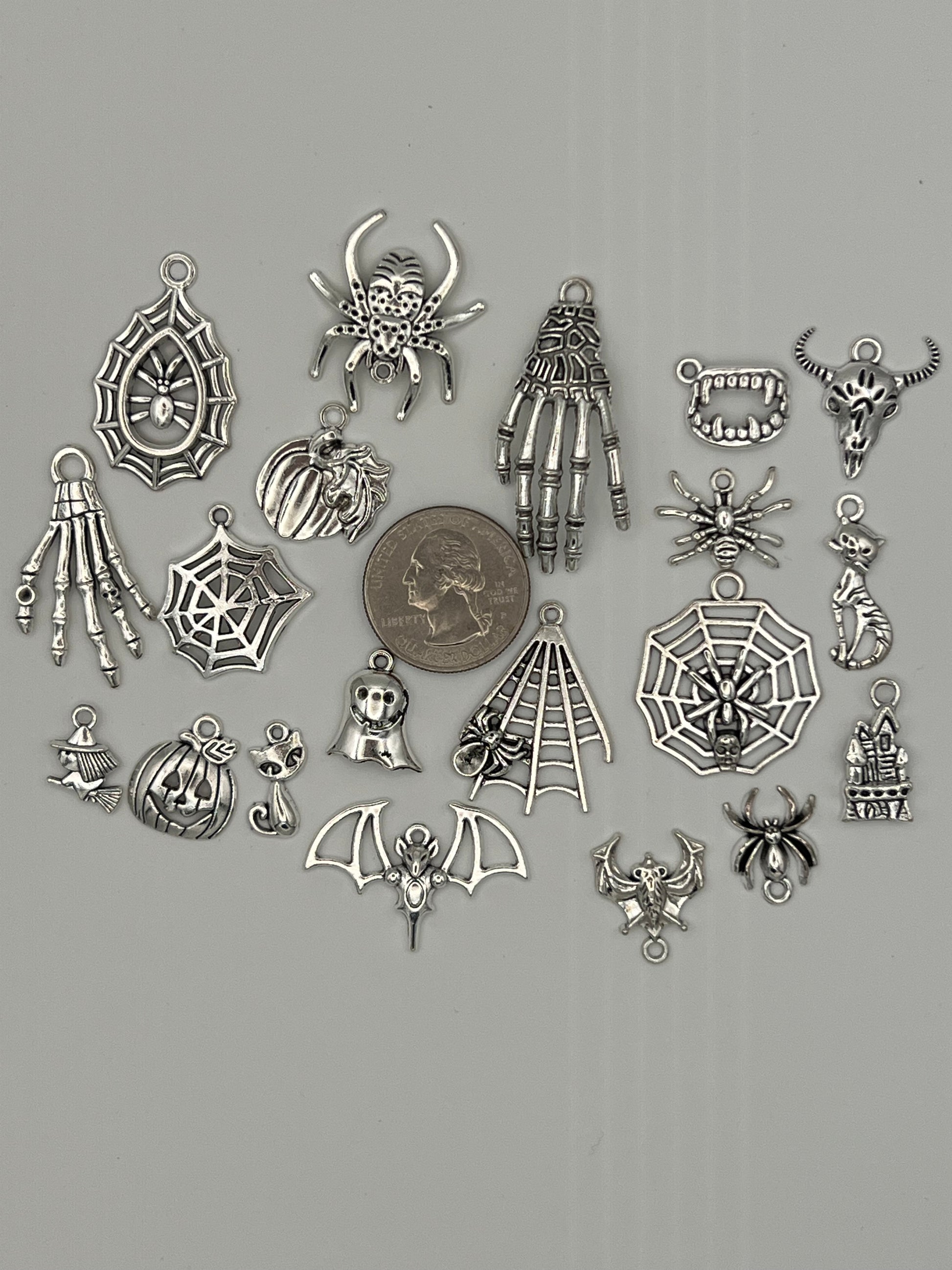 20 Tibetan Style Halloween Pendants/Charms Mixed