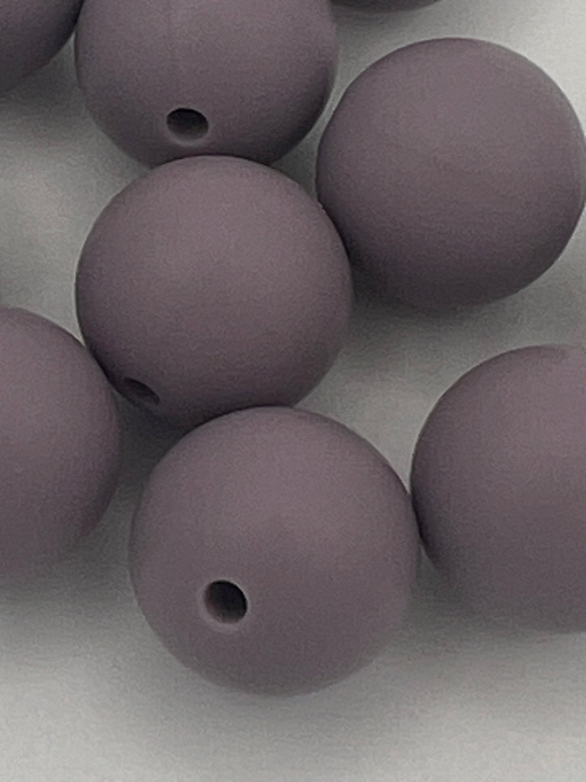 10 15mm Round Silicone Beads Thistle