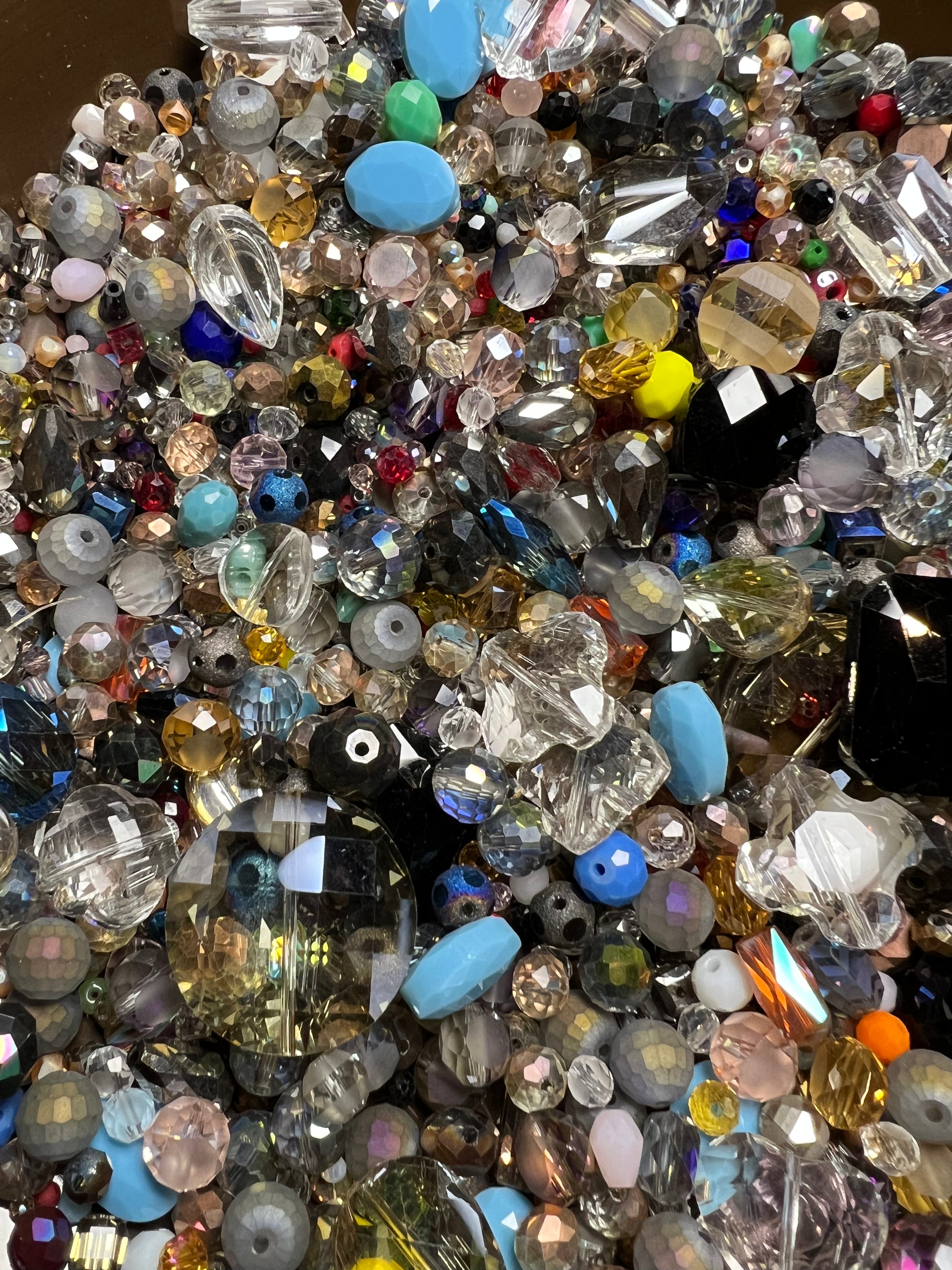 3 oz. Glass Beads Mixed Sizes, Shapes & Colors