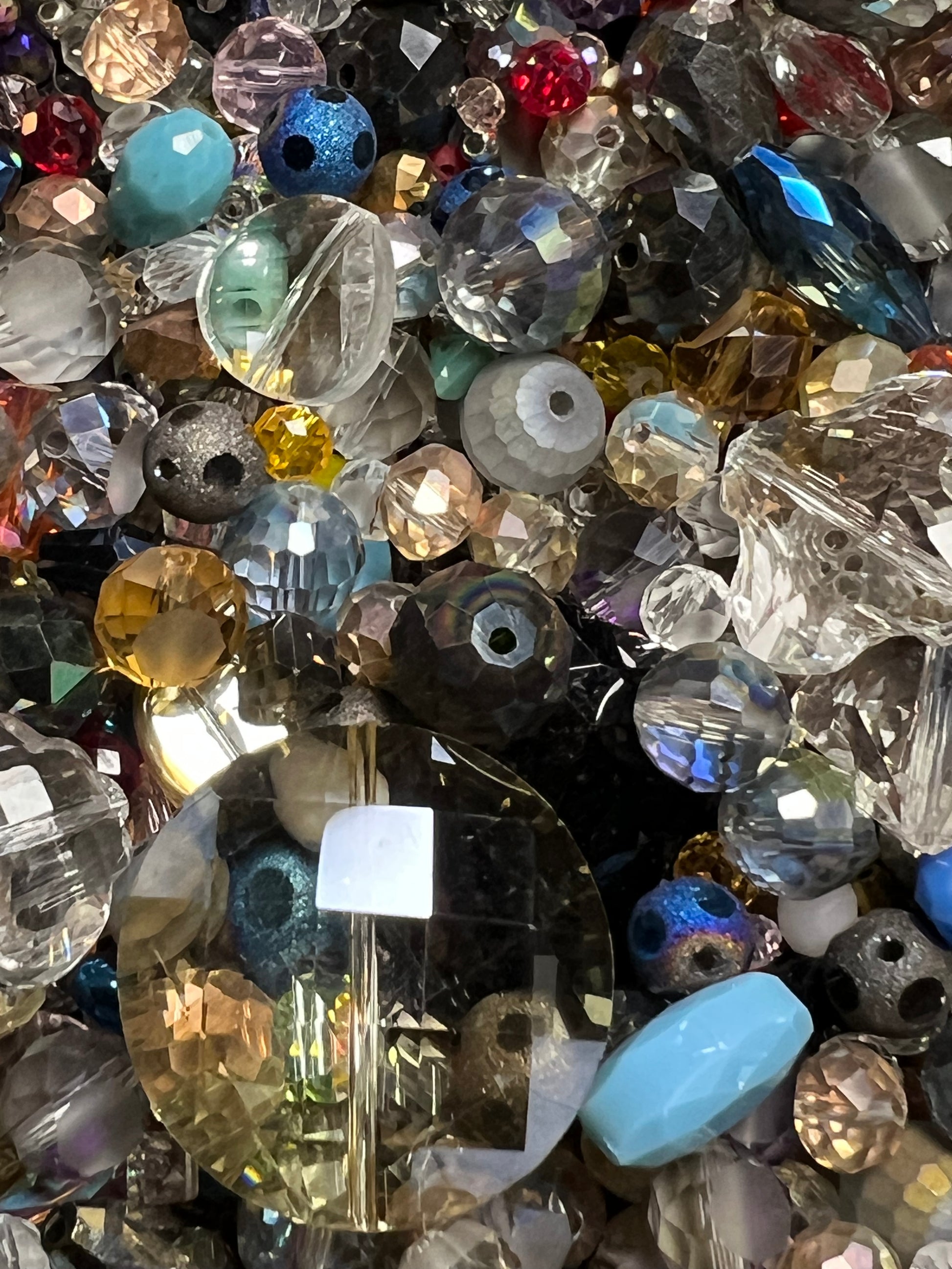 3 oz. Glass Beads Mixed Sizes, Shapes & Colors