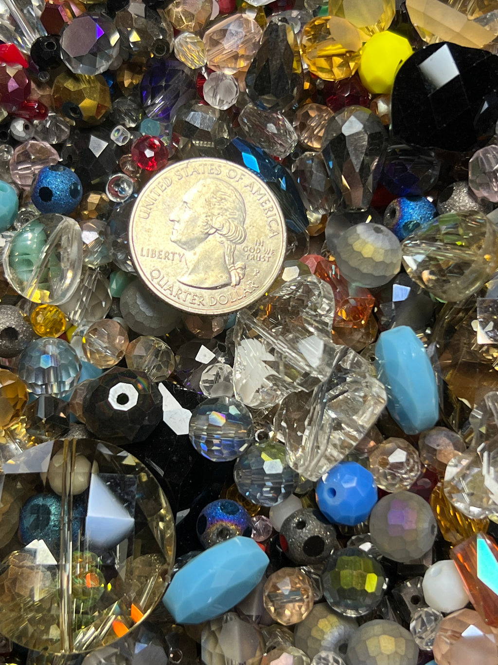 3 oz. Glass Beads Mixed Sizes, Shapes & Colors
