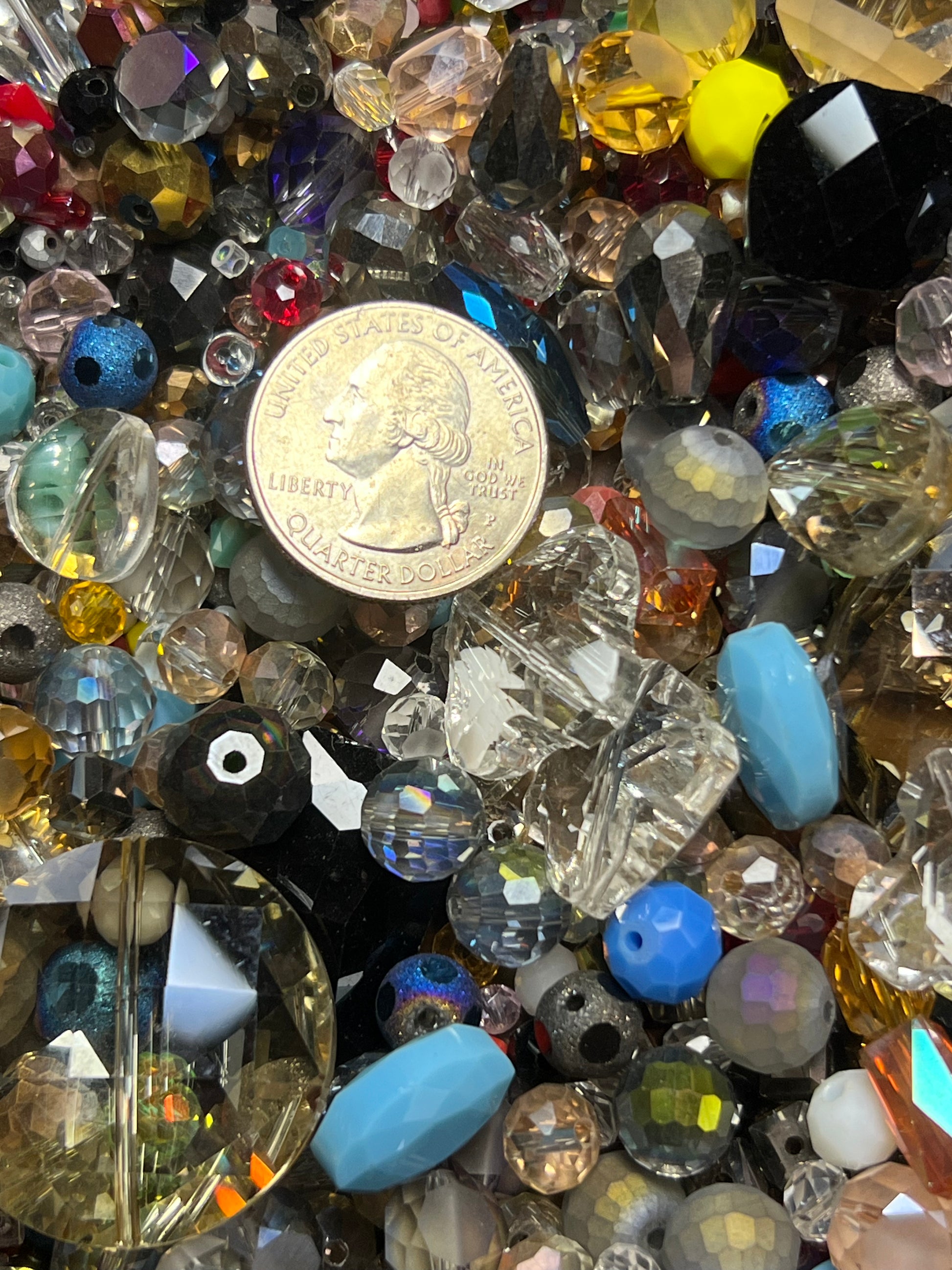 3 oz. Glass Beads Mixed Sizes, Shapes & Colors