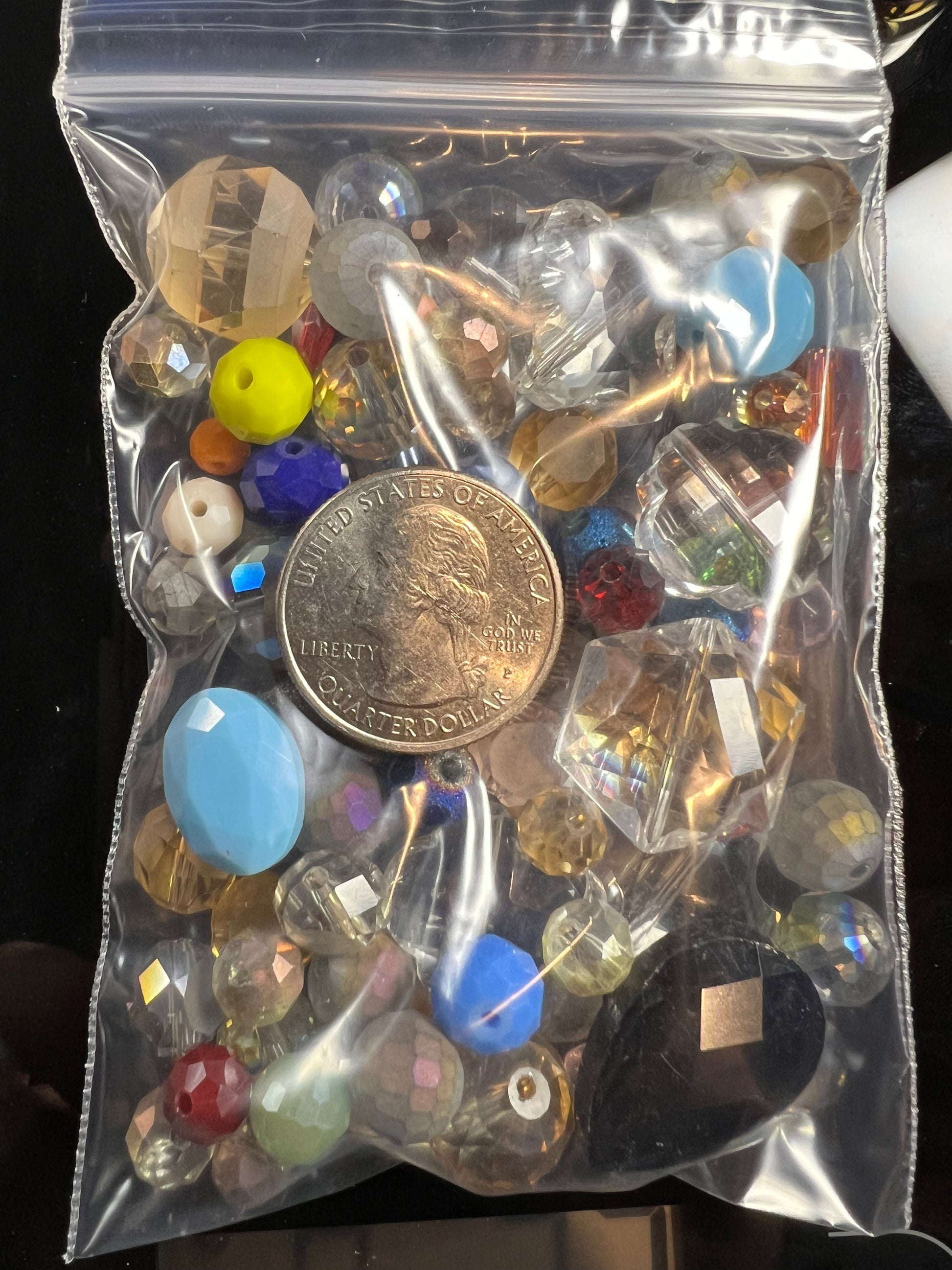 3 oz. Glass Beads Mixed Sizes, Shapes & Colors