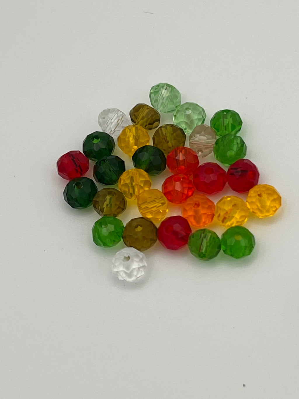 120 Faceted AB Glass Beads Mixed Shapes, Sizes & Colors