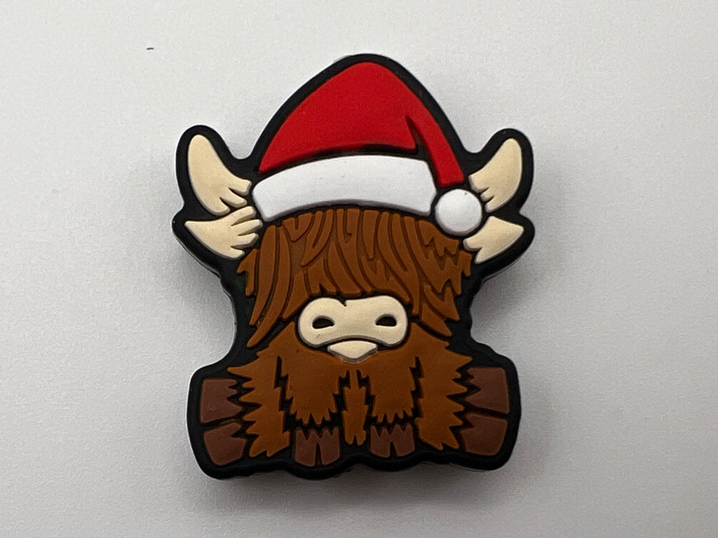 3 Christmas Silicone Focal Beads Santa Cow