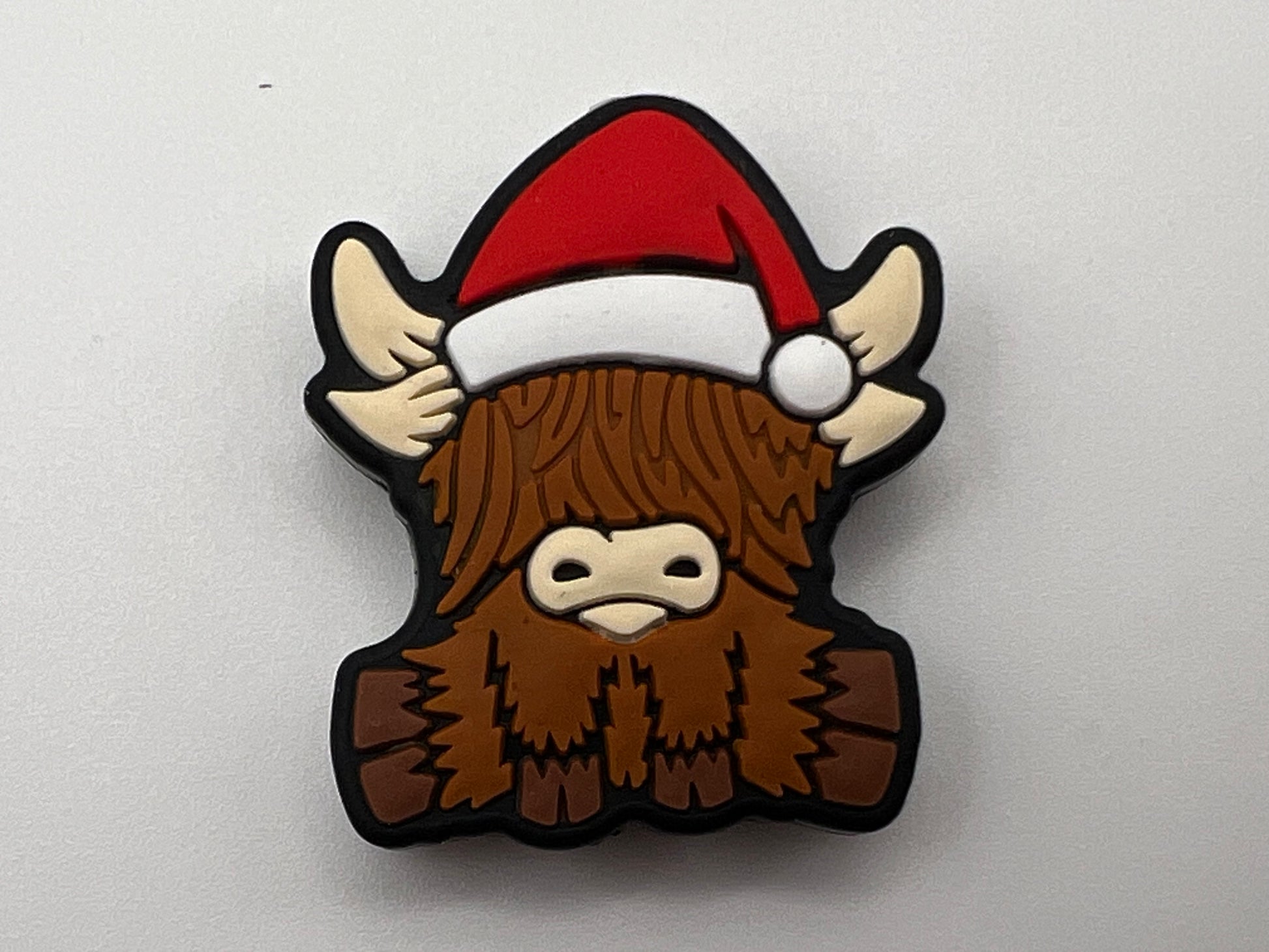 3 Christmas Silicone Focal Beads Santa Cow