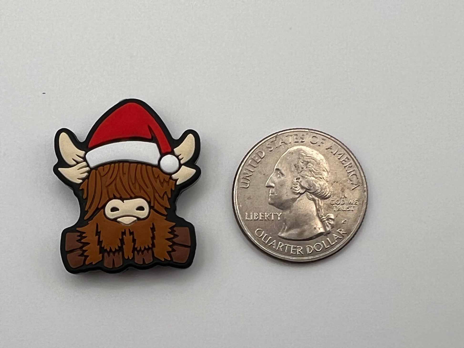 3 Christmas Silicone Focal Beads Santa Cow