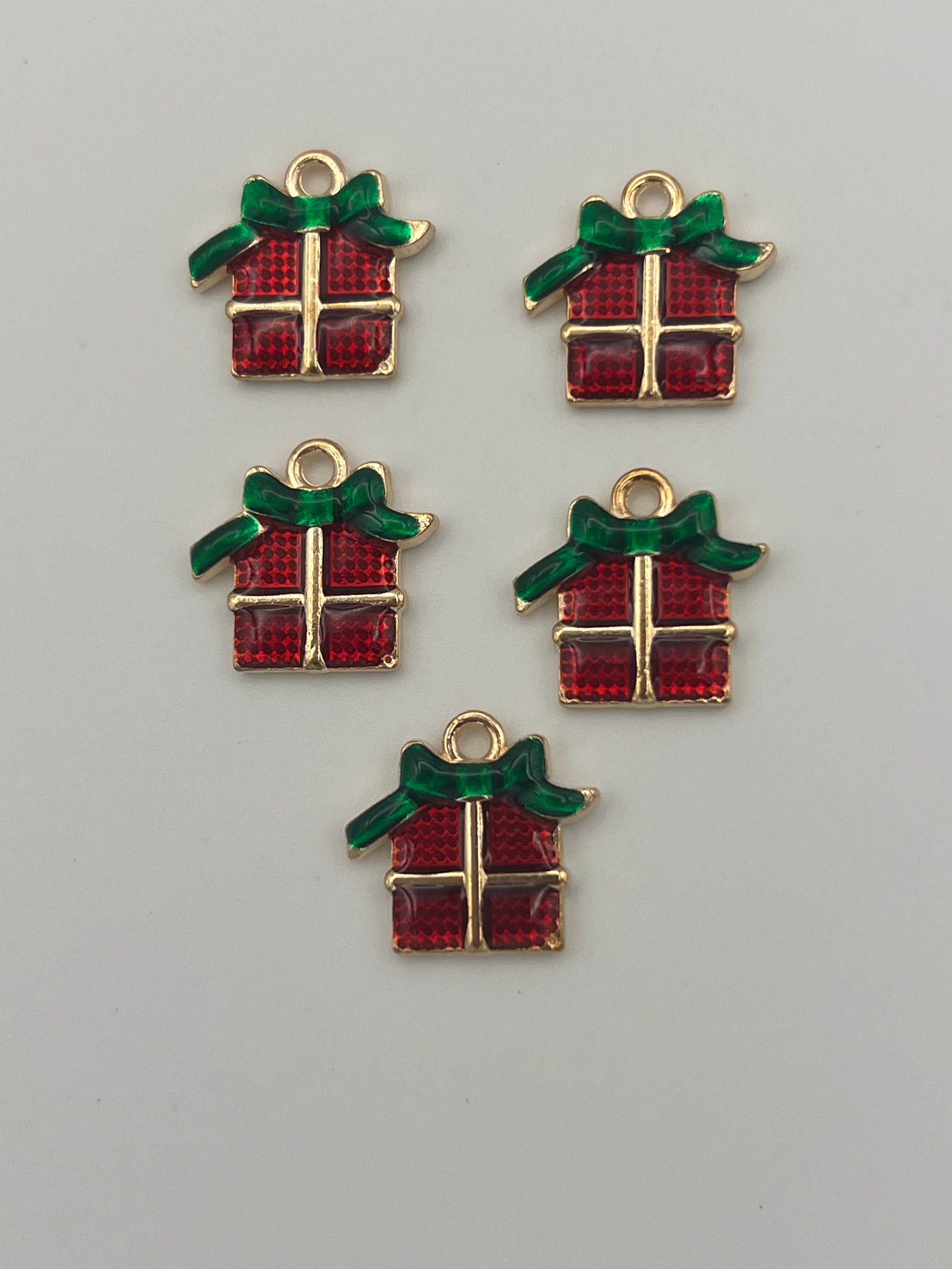 5 Christmas Enamel Pendants/Charms Christmas Gifts