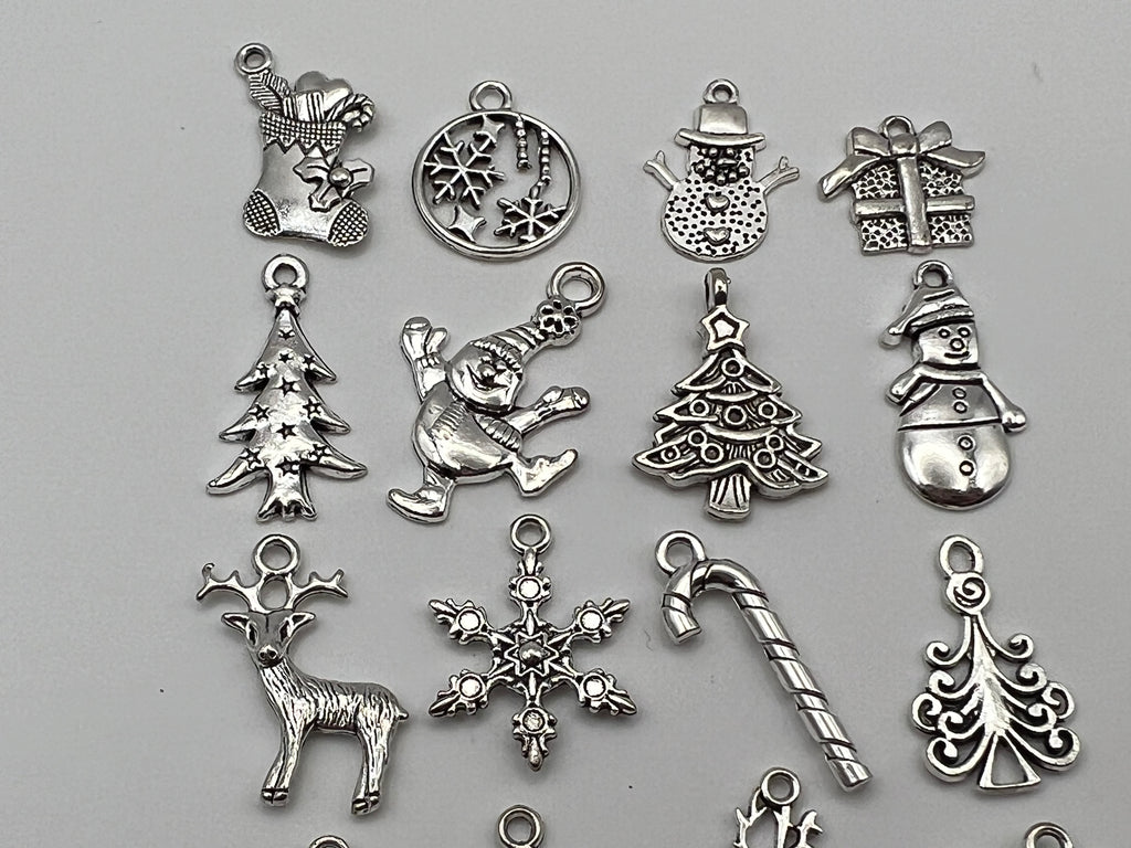 20 Christmas Tibetan Style Mixed Pendants/Charms
