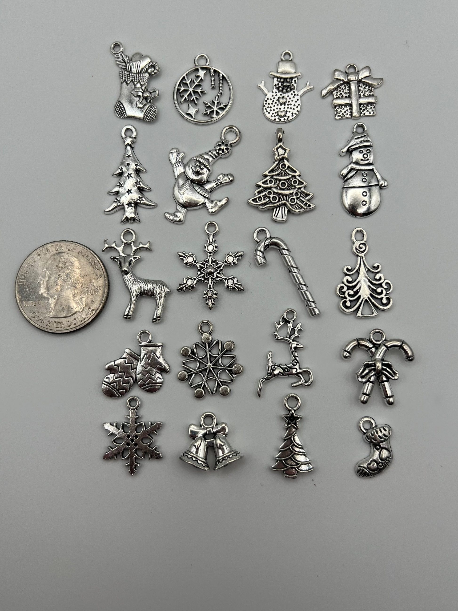 20 Christmas Tibetan Style Mixed Pendants/Charms