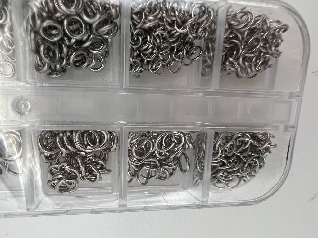 304 Stainless Steel Jump Rings Mixed Sizes 865 Jump Rings
