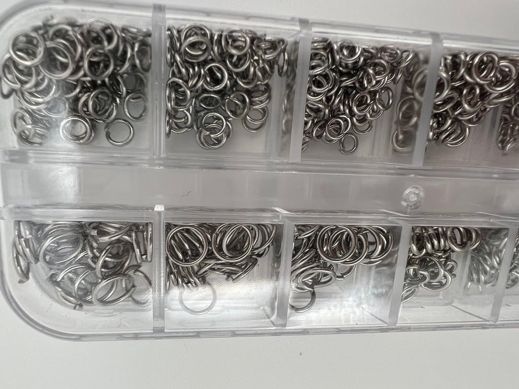 304 Stainless Steel Jump Rings Mixed Sizes 865 Jump Rings
