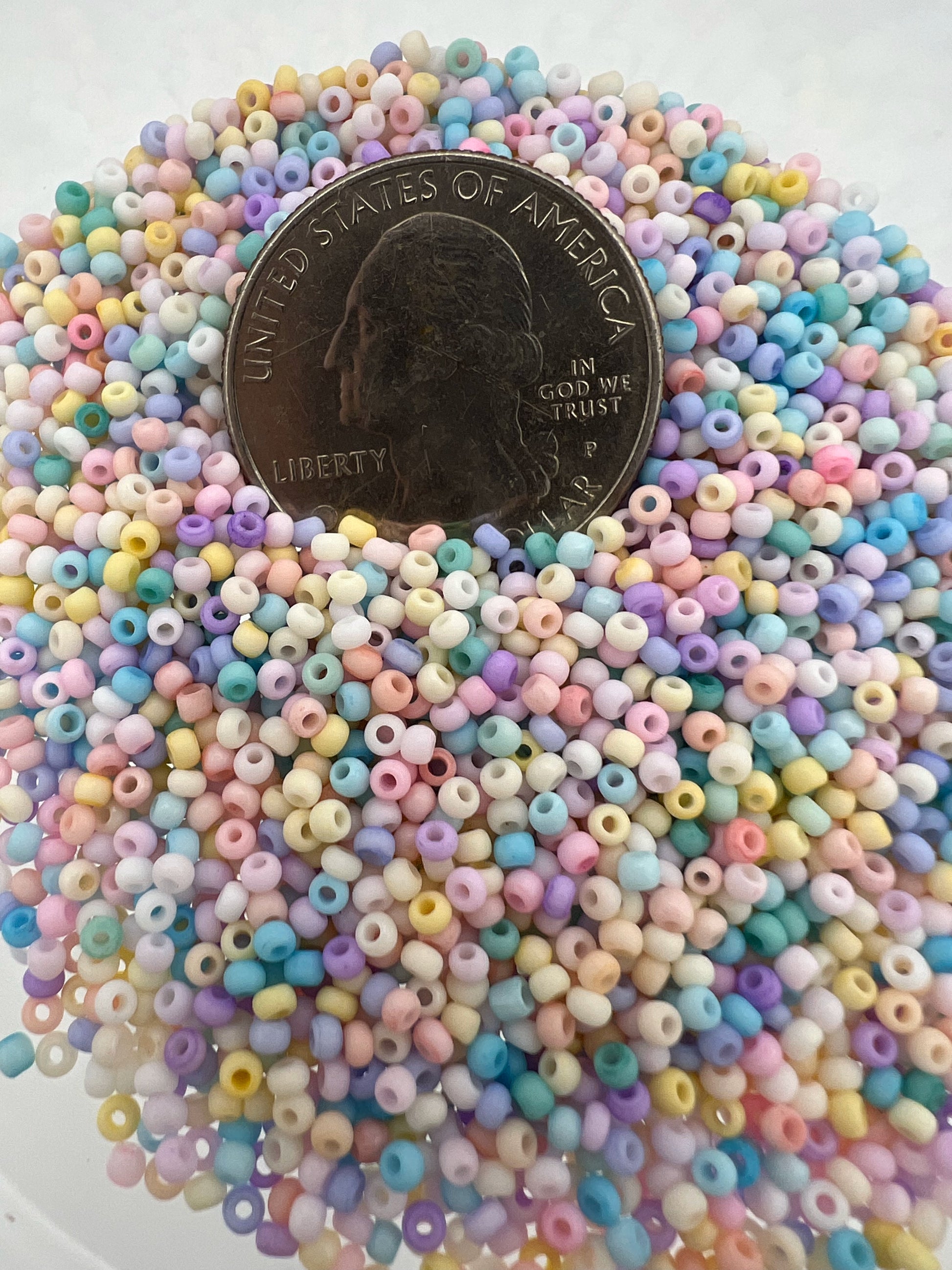 1 oz. 13/0 Opaque Glass Seed Beads Pastels