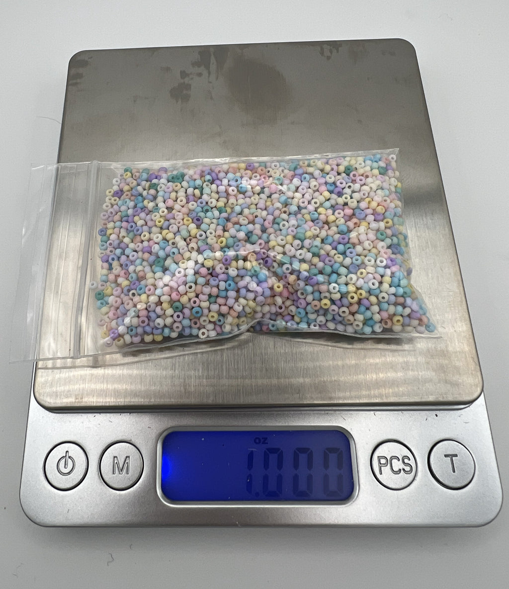 1 oz. 13/0 Opaque Glass Seed Beads Pastels