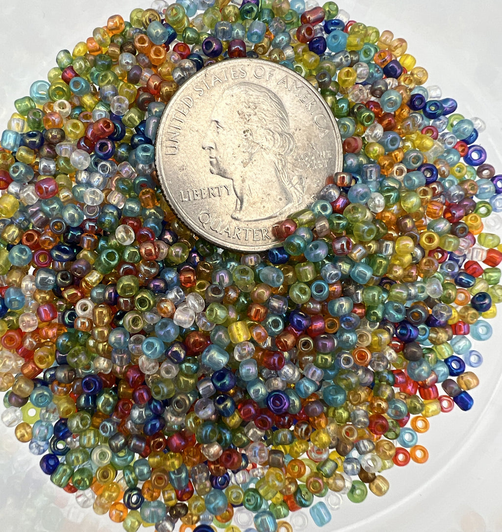 1 oz. 12/0 Glass Seed Beads Rainbow