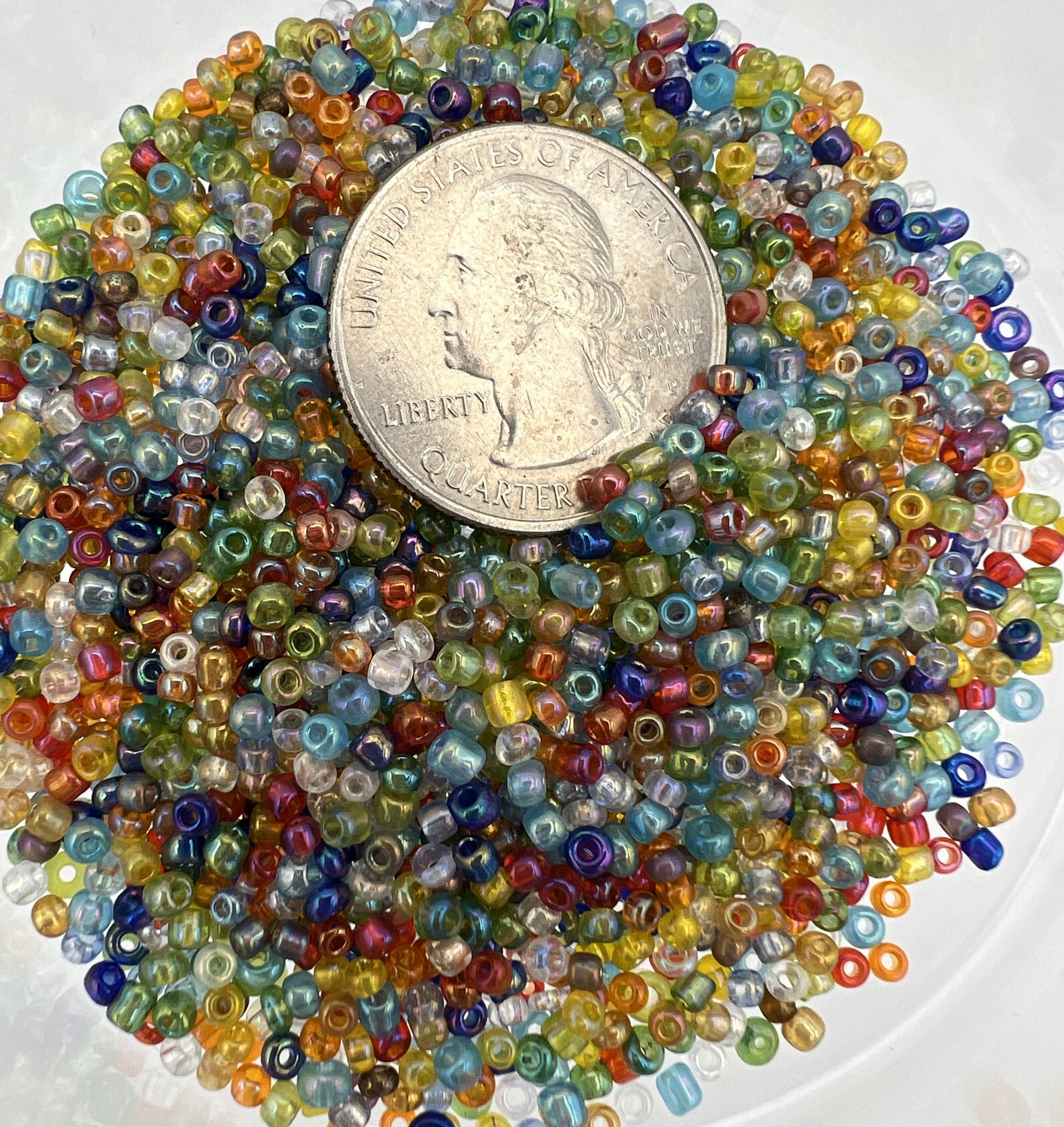 1 oz. 12/0 Glass Seed Beads Rainbow