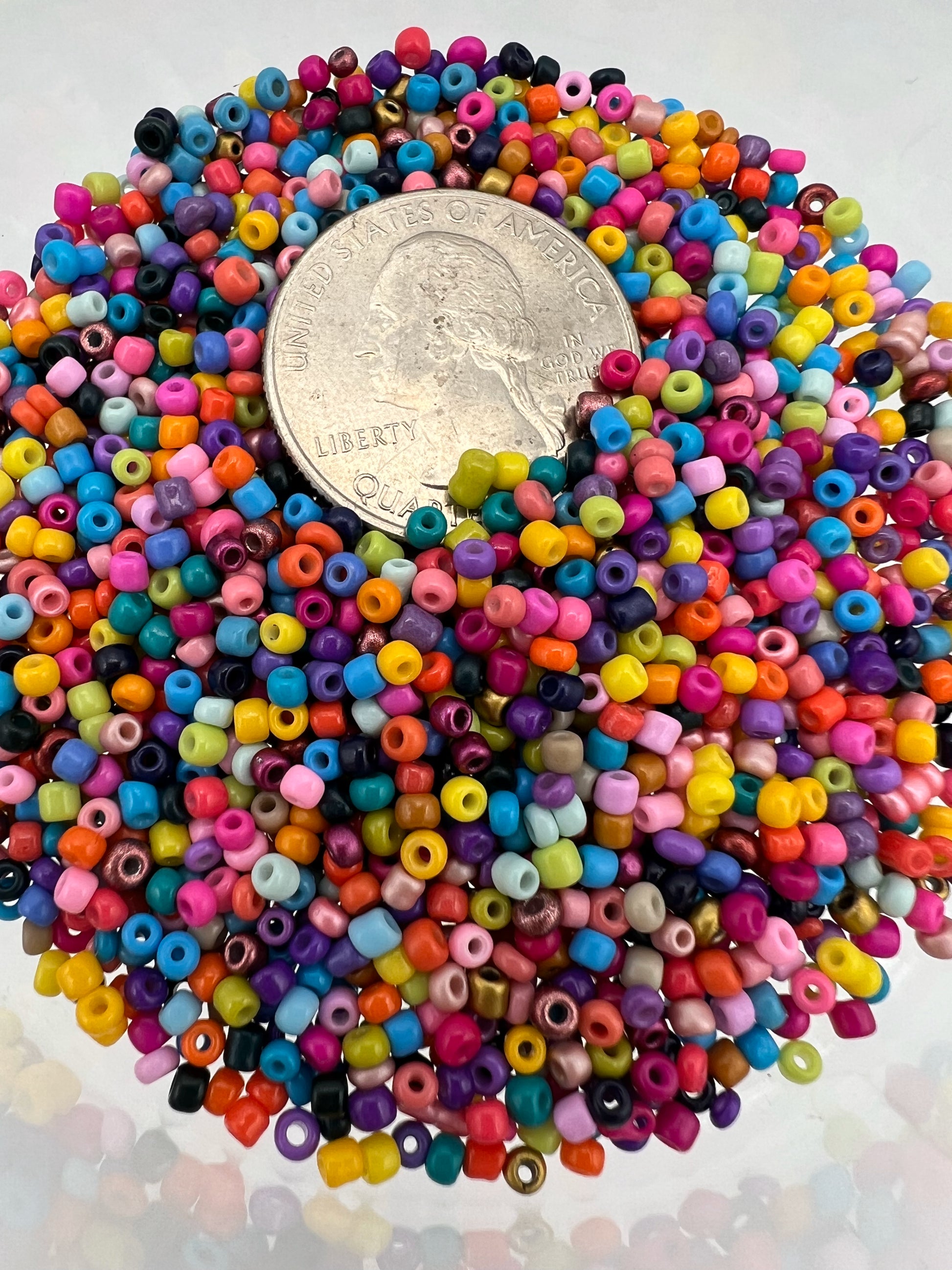 1 oz. 12/0 Opaque Glass Seed Beads Bright & Colorful