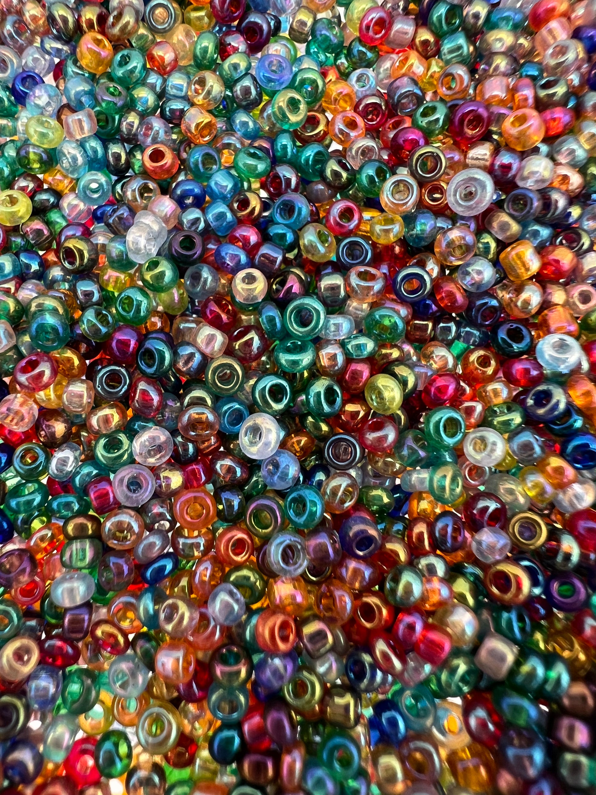 1 oz. 13/0 Glass Seed Beads Dark & Colorful