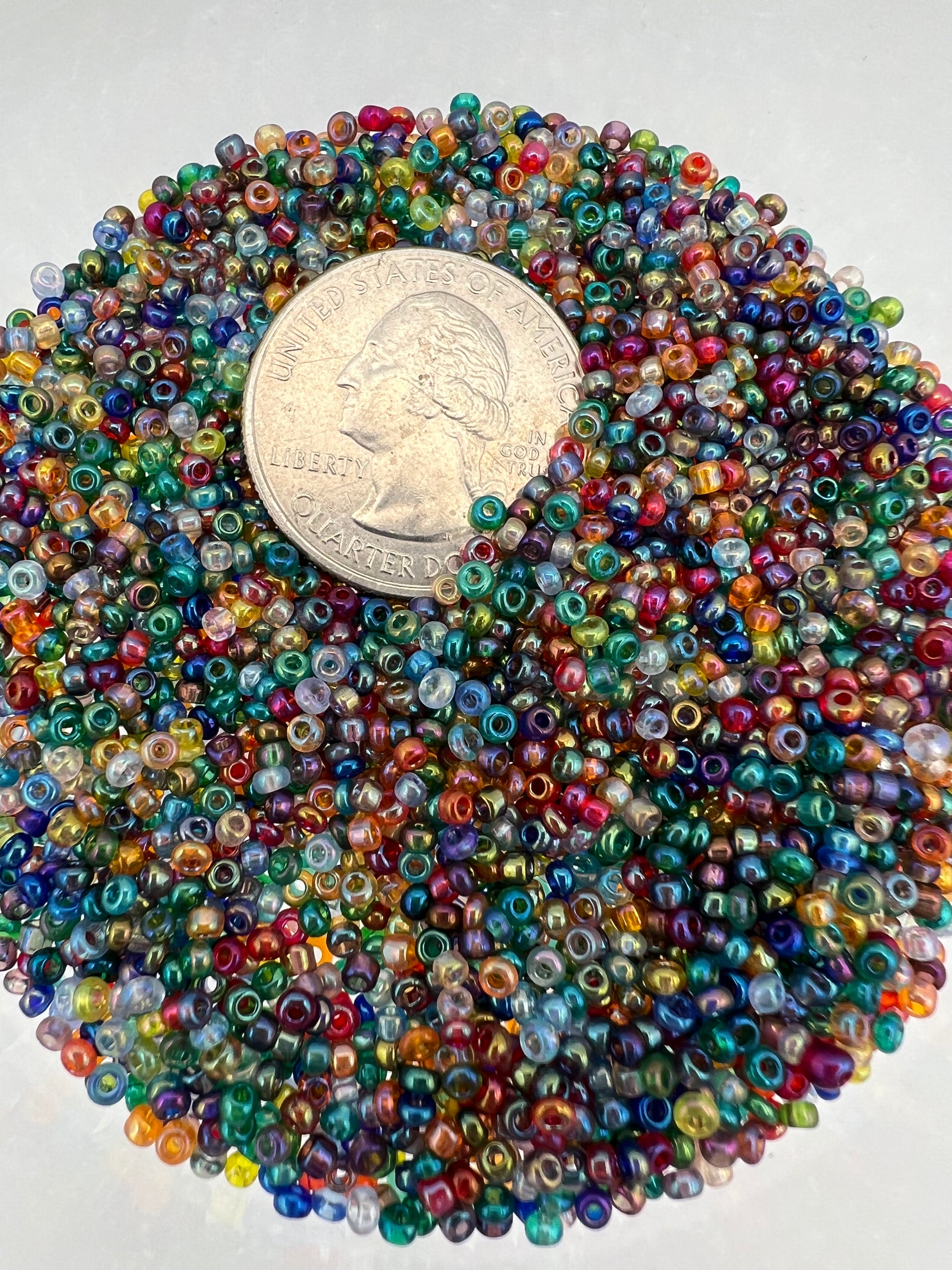 1 oz. 13/0 Glass Seed Beads Dark & Colorful