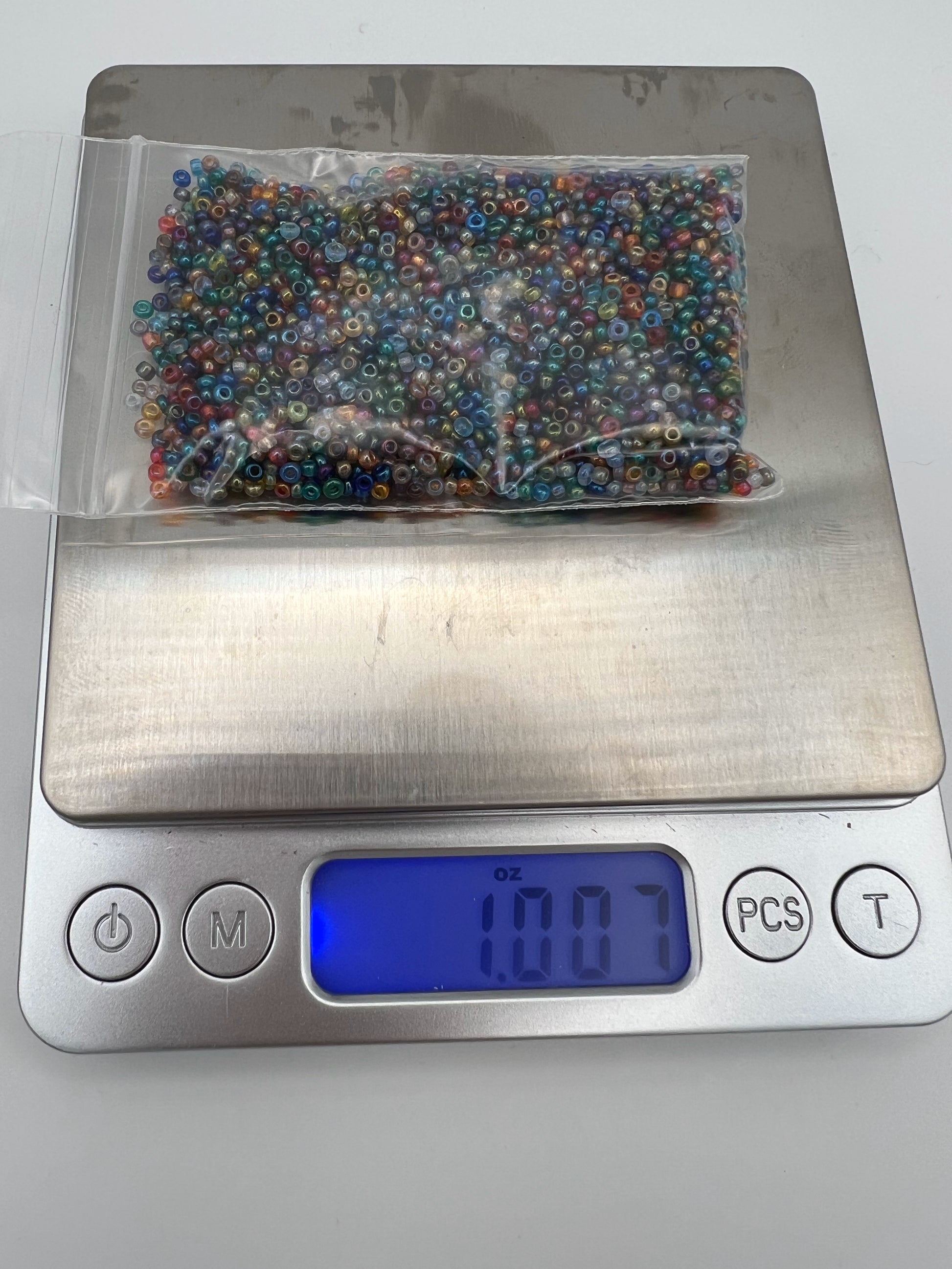 1 oz. 13/0 Glass Seed Beads Dark & Colorful