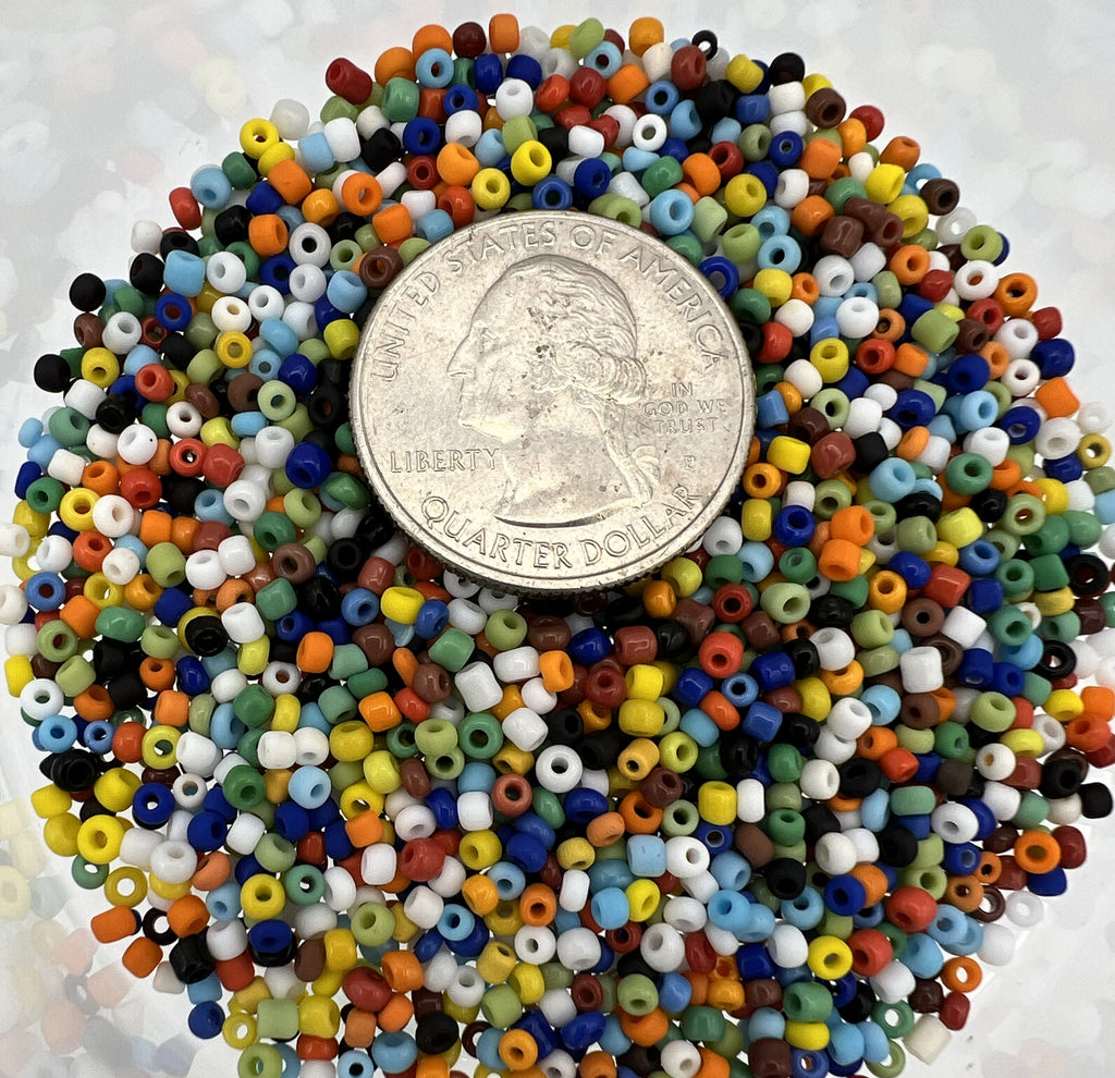 1 oz. 12/0 Opaque Glass Seed Beads Rainbow