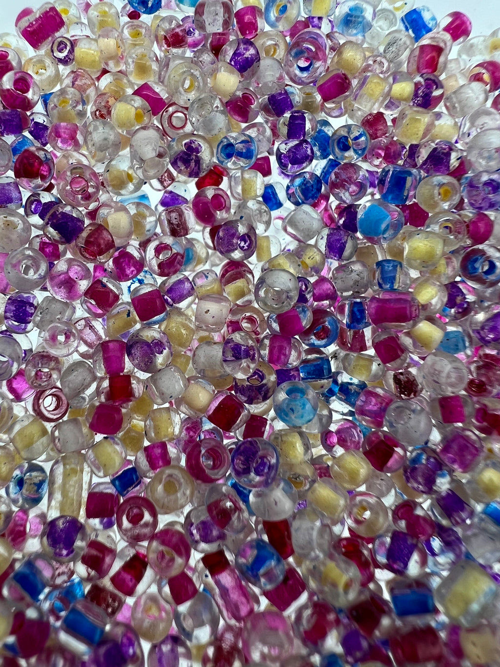 1 ox. 8/0 Inside Color Glass Seed Beads Mixed Colors